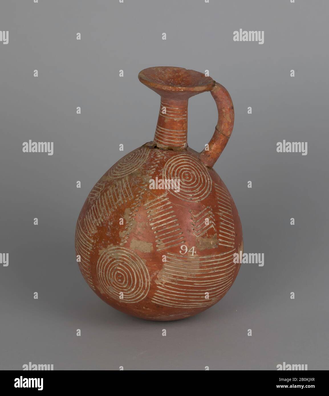 Juglet, Chypriote, Chypriote Précoce, Date 2500–1900 C.-B., Chypriote, Terre Cuite, 6 5/16 Po. (16 cm), Vases Banque D'Images
