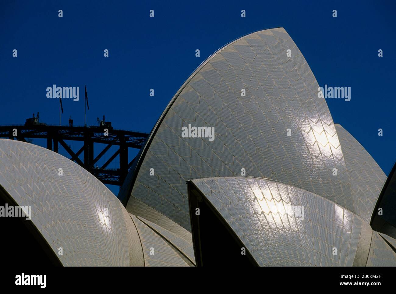 AUSTRALIE, SYDNEY, VUE SUR L'OPÉRA ET LE PONT DU PORT DE SYDNEY, DÉTAILS Banque D'Images