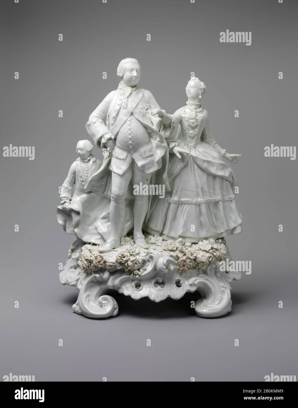 Chelsea Porcelaine Manufacture, La Famille Royale, Britannique, Chelsea, Ca. 1761, British, Chelsea, porcelaine à pâte molle, Total : 14 1/4 × 10 3/4 in. (36,2 × 27,3 cm), céramique-Porcelaine Banque D'Images