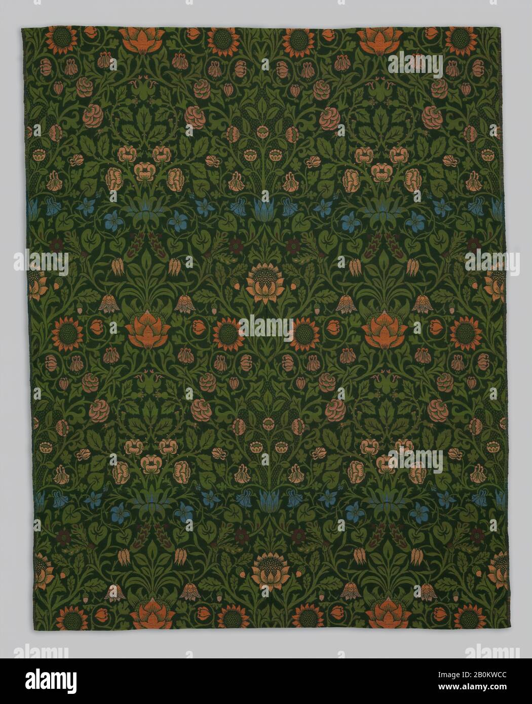 Conçu par William Morris, Violet et Columbine, British, Merton Abbey, Surrey, design enregistré 1883, British, Merton Abbey, Surrey, Wool, L. 88 x W. 69 1/2 pouces (223,5 x 176,5 cm), textiles-Woven Banque D'Images