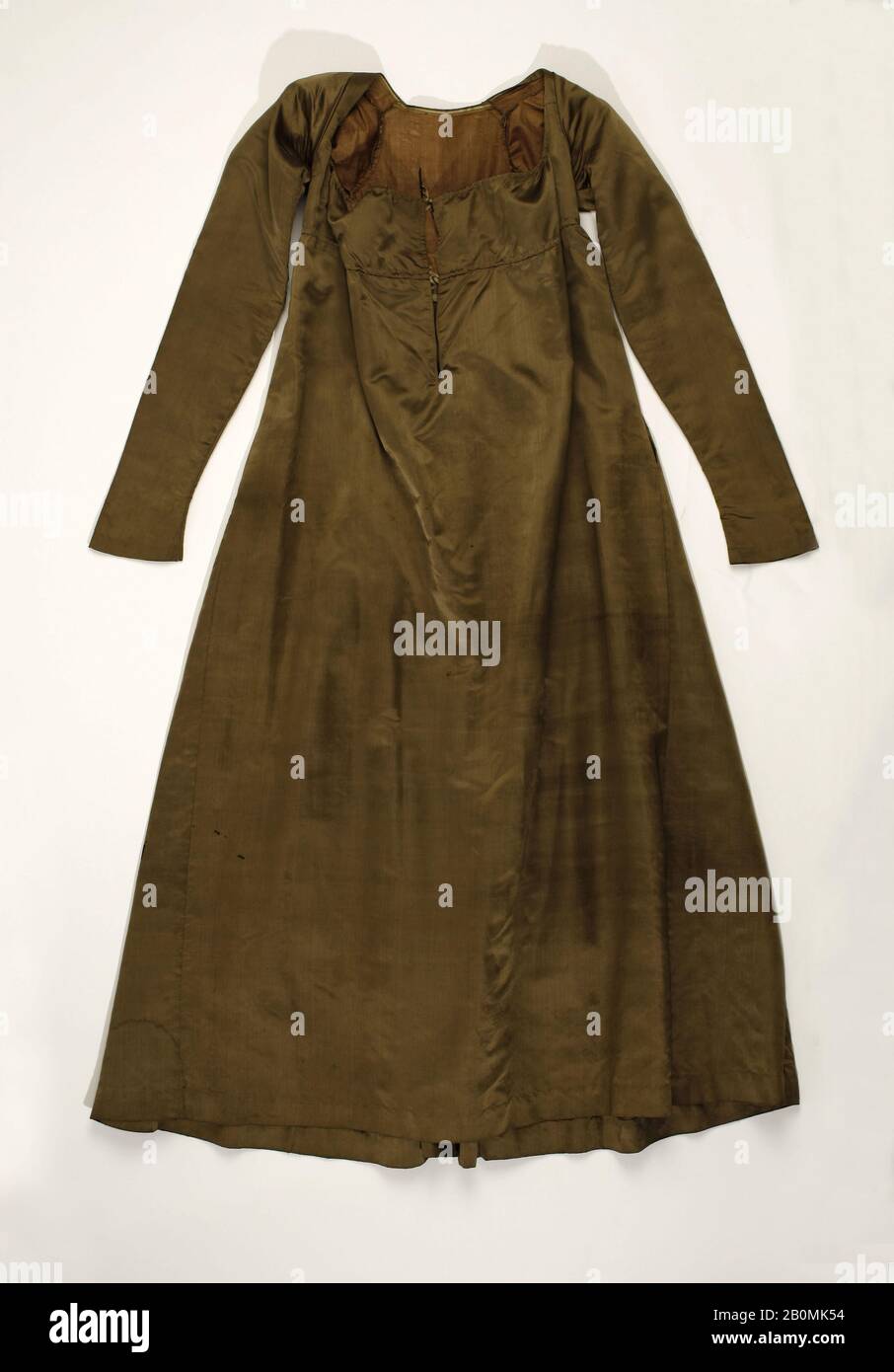 Robe, américaine, CA. 1800, américain, soie Banque D'Images