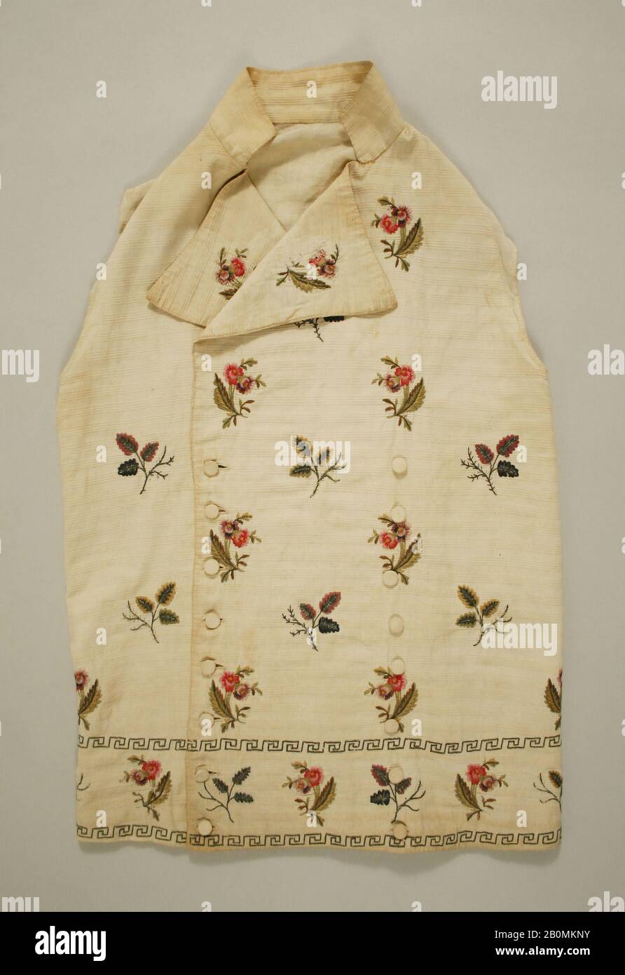 Gilet de costume, français, env. 1800, français, lin Banque D'Images