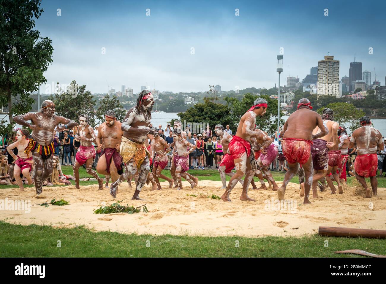 Sydney, Nouvelle-Galles du Sud, Australie, 26 janvier 2018 : les Australiens célèbrent la plus ancienne culture vivante au monde à Walumil Pelouses, réserve de Barangaroo, Sydney. Banque D'Images