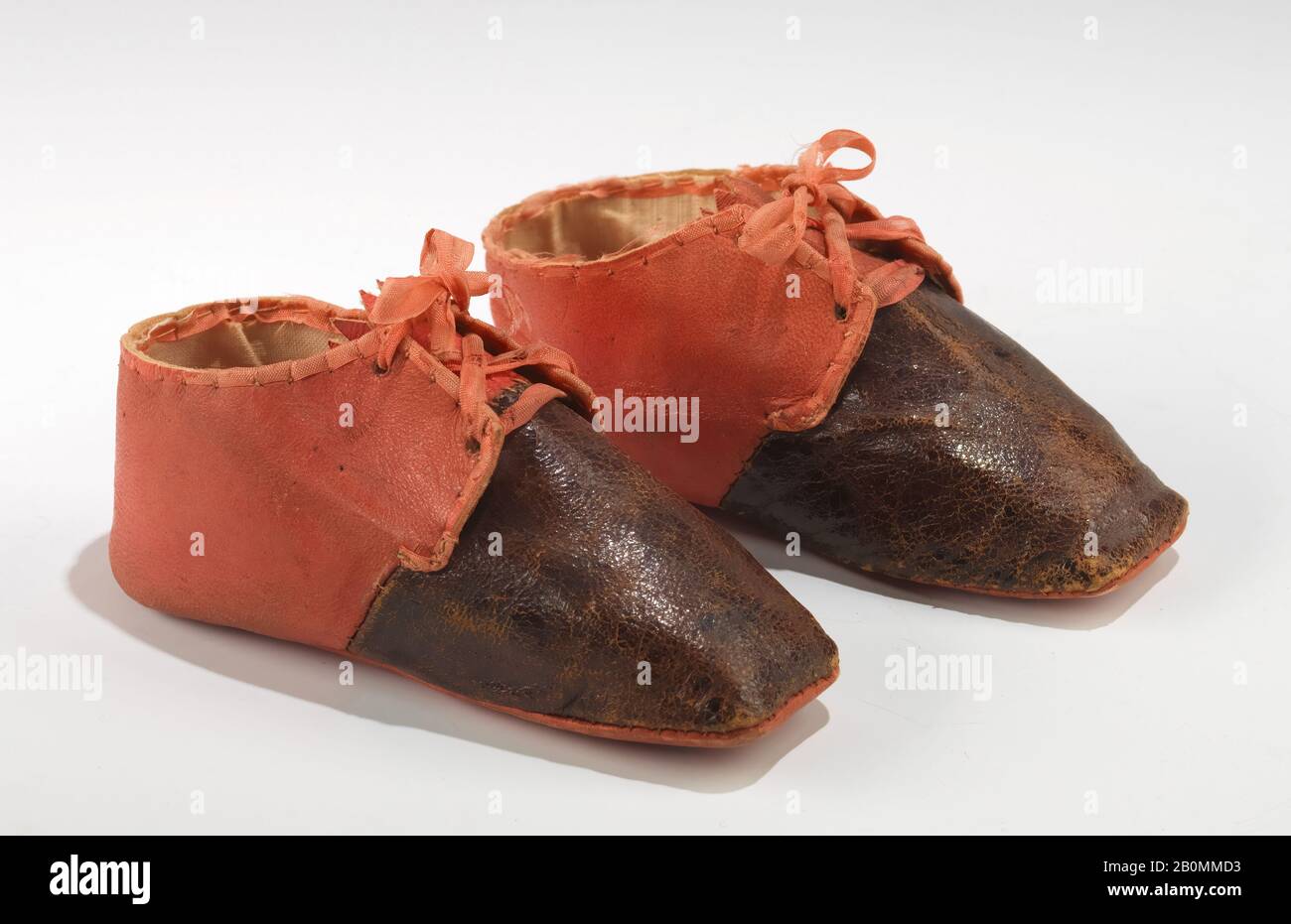 Chaussures, Américaines, 1832–33, Américaines, Cuir Banque D'Images