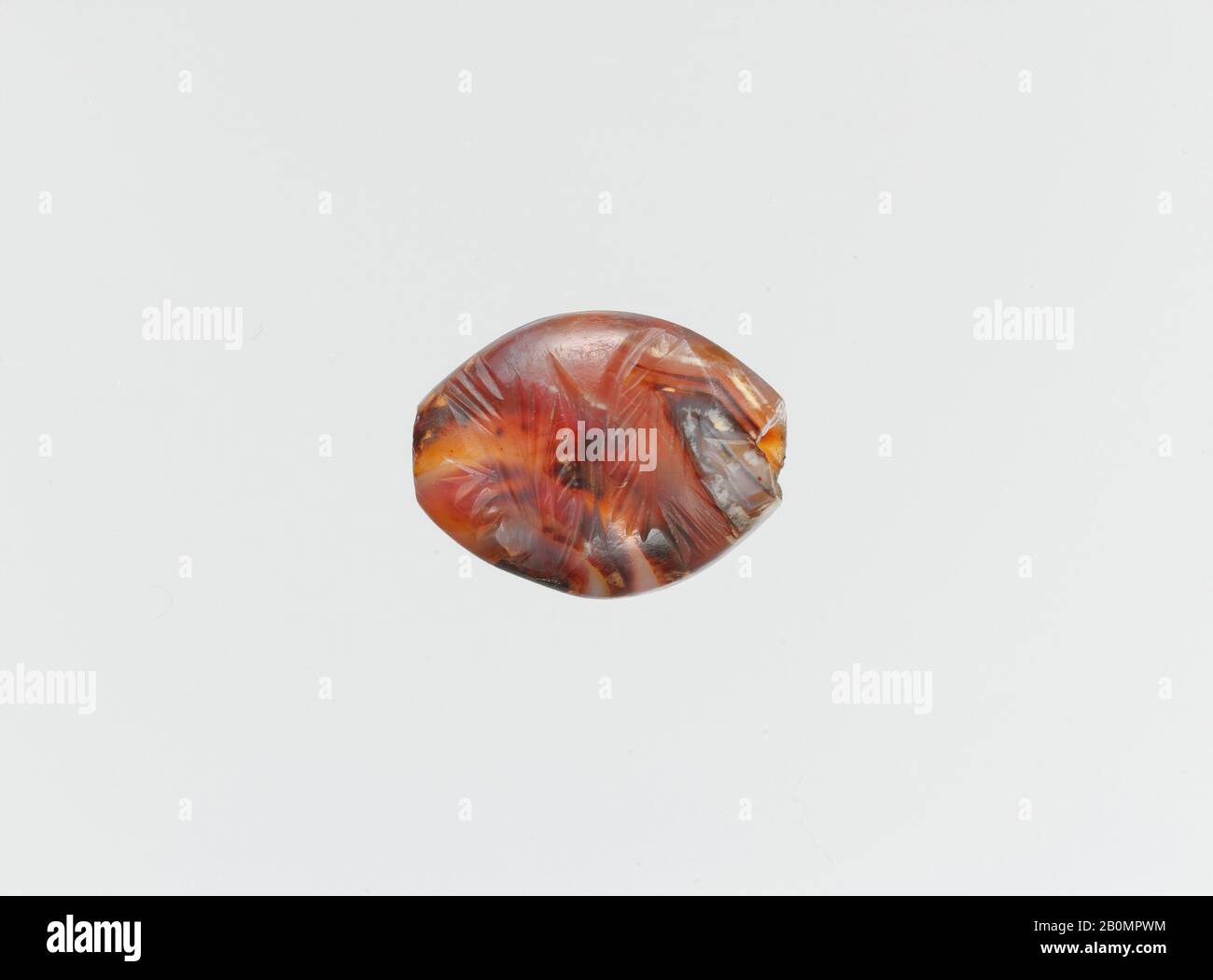 Seal, Minoan, Crète, Minoan, Crète, agate de Carnélien, Autre: 9/16 x 11/16 x 1/4 po. (1,4 x 1,8 x 0,7 cm), gemmes Banque D'Images