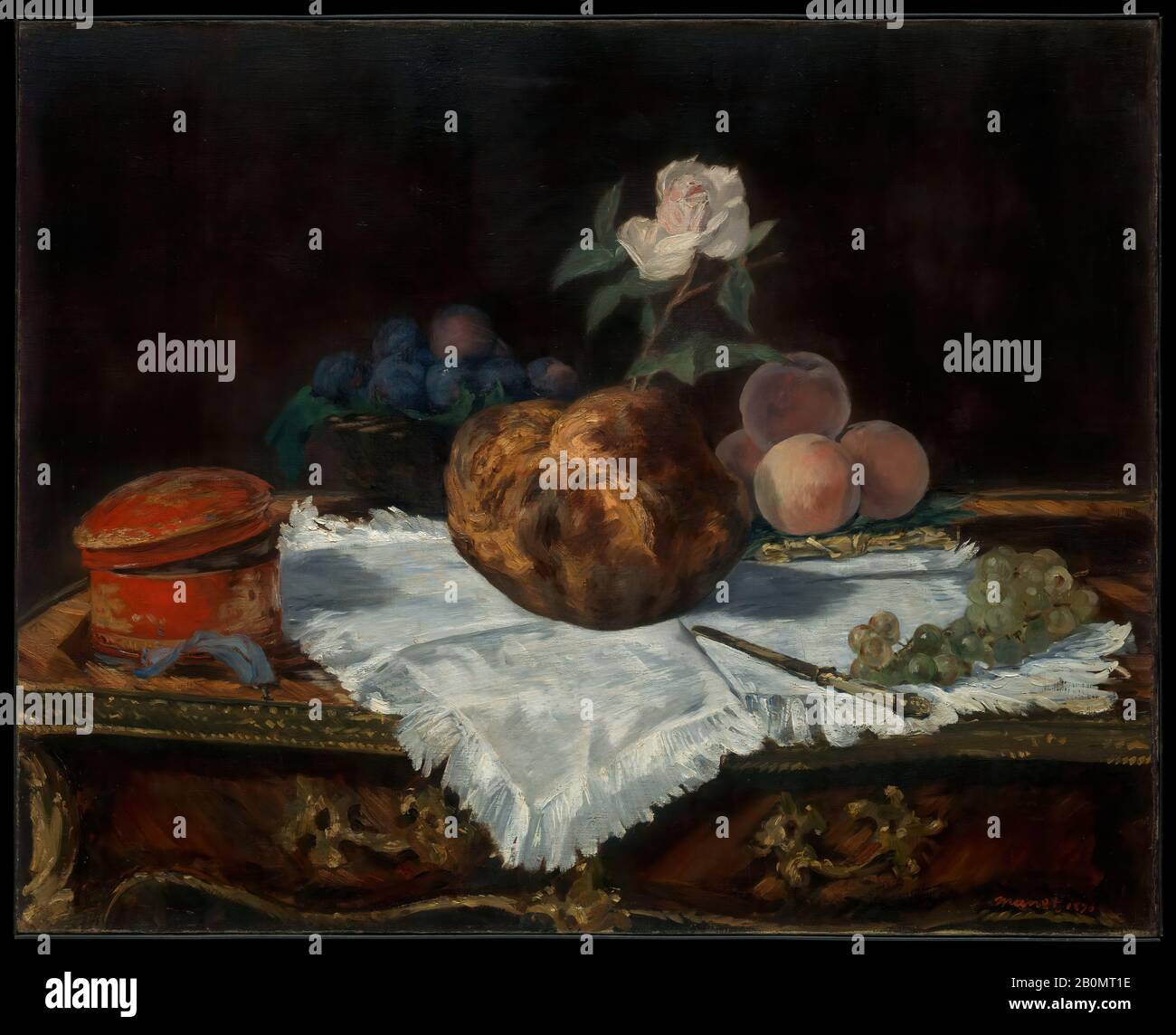 Edouard Manet, la Brioche, Edouard Manet (Français, Paris 1832–1883 Paris), 1870, huile sur toile, 25 5/8 x 31 7/8 in. (65,1 x 81 cm), Peintures Banque D'Images