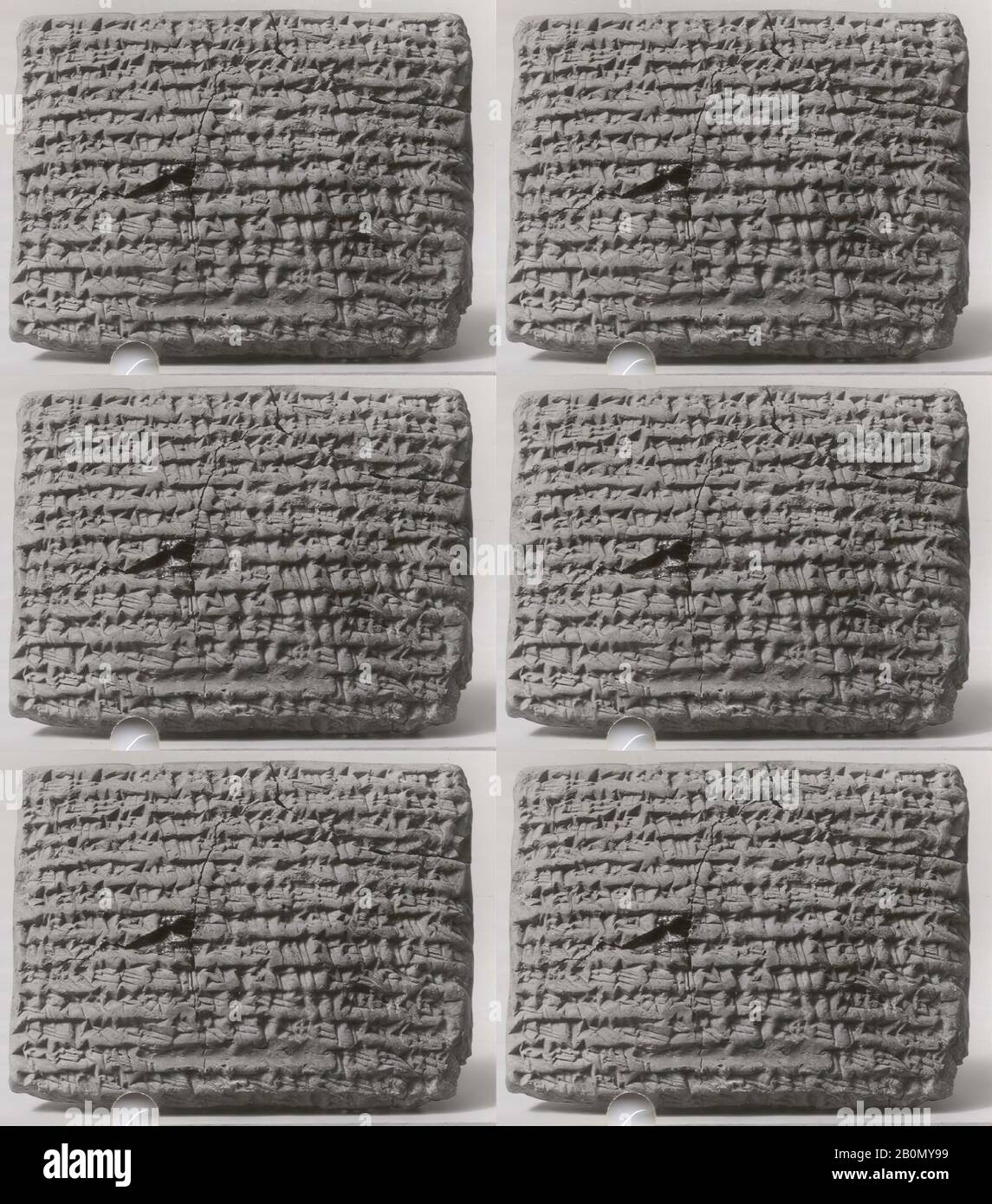 Tablette cuneiform: Prise en charge de la dette par garant, archive de Bel-remanni, Achaemenid, Achaemenid, Date CA. 509 C.-B., Mésopotamie, probablement de Babylone (Hillah moderne), Achaémenid, Clay, 6 x 8 x 2,7 cm (2 3/8 x 3 1/8 x 1 1/8 in.), Clay-Tablets-Inscrit Banque D'Images