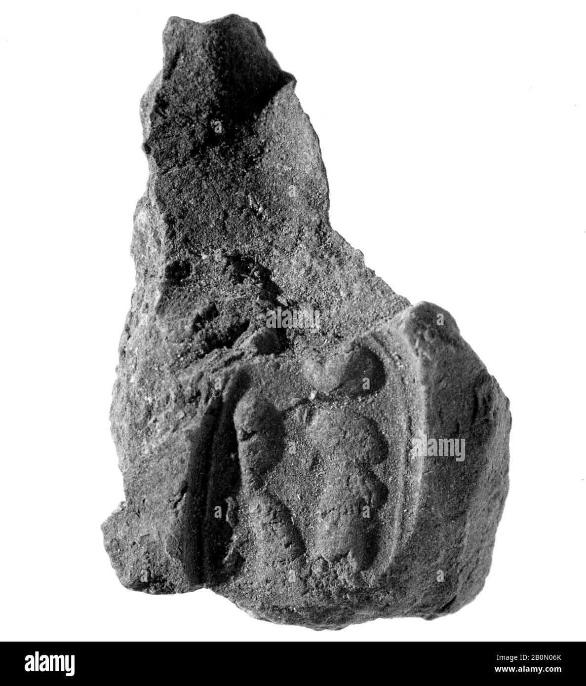 Document De Scellement avec le trône Nom d'Amenhotep III, Nouveau Royaume, dynastie 18, règne d'Amenhotep III, CA. 1390–1353 C.-B., D'Égypte, de Haute-Égypte, de Thèbes, de Malqata, de moulus de déchets du sud, 1910–12, de boue, H. 3 cm (1 3/16 po.); w. 1,9 cm (3/4 po.) ; th. 0,8 cm (5/15 po Banque D'Images
