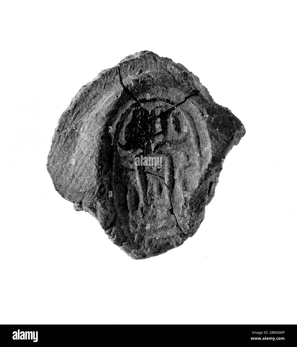 Document De Scellement avec le trône Nom d'Amenhotep III, Nouveau Royaume, dynastie 18, règne d'Amenhotep III, CA. 1390–1353 C.-B., D'Égypte, de Haute-Égypte, de Thèbes, de Malqata, de mounds des ordures du sud, 1910–12, de Mud, H. 1,95 cm (13/16 po); w. 1,9 cm (3/4 po.) ; th. 6,5 cm (2 3/4 po Banque D'Images