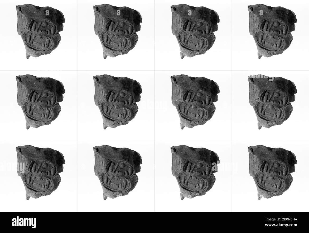 Documents D'Étanchéité Avec Plusieurs Seal impressions, New Kingdom, Dynasty 18, règne d'Amenhotep III, CA. 1390–1353 C.-B., D'Égypte, de Haute-Égypte, de Thèbes, de Malqata, de 1910–12e; Vraisemblablement à partir de moulus de déchets du sud, de Mud, de H. 2,9 cm (1 1/8 po.); w. 3,3 cm (1 5/16 po) ; maximum th. 2,6 cm (1 po Banque D'Images