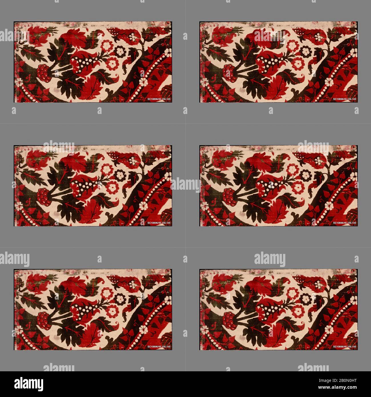 Pièce, italienne, Venise, deuxième moitié du XVe siècle, italienne, Venise, soie, L. 31 x W. 11 1/2 pouces (78,7 x 29,2 cm), textiles-Velours Banque D'Images