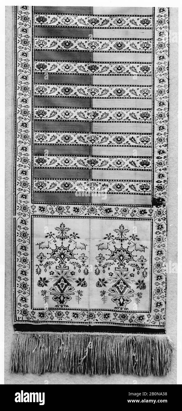 Fabriqué par François Selimand, Sash, Polonais, Kobylka, 1778–89, Polonais, Kobylka, fils de soie et de métal, L. 114 x W. 11 1/2 pouces (289,6 x 29,2 cm), textiles-Woven Banque D'Images