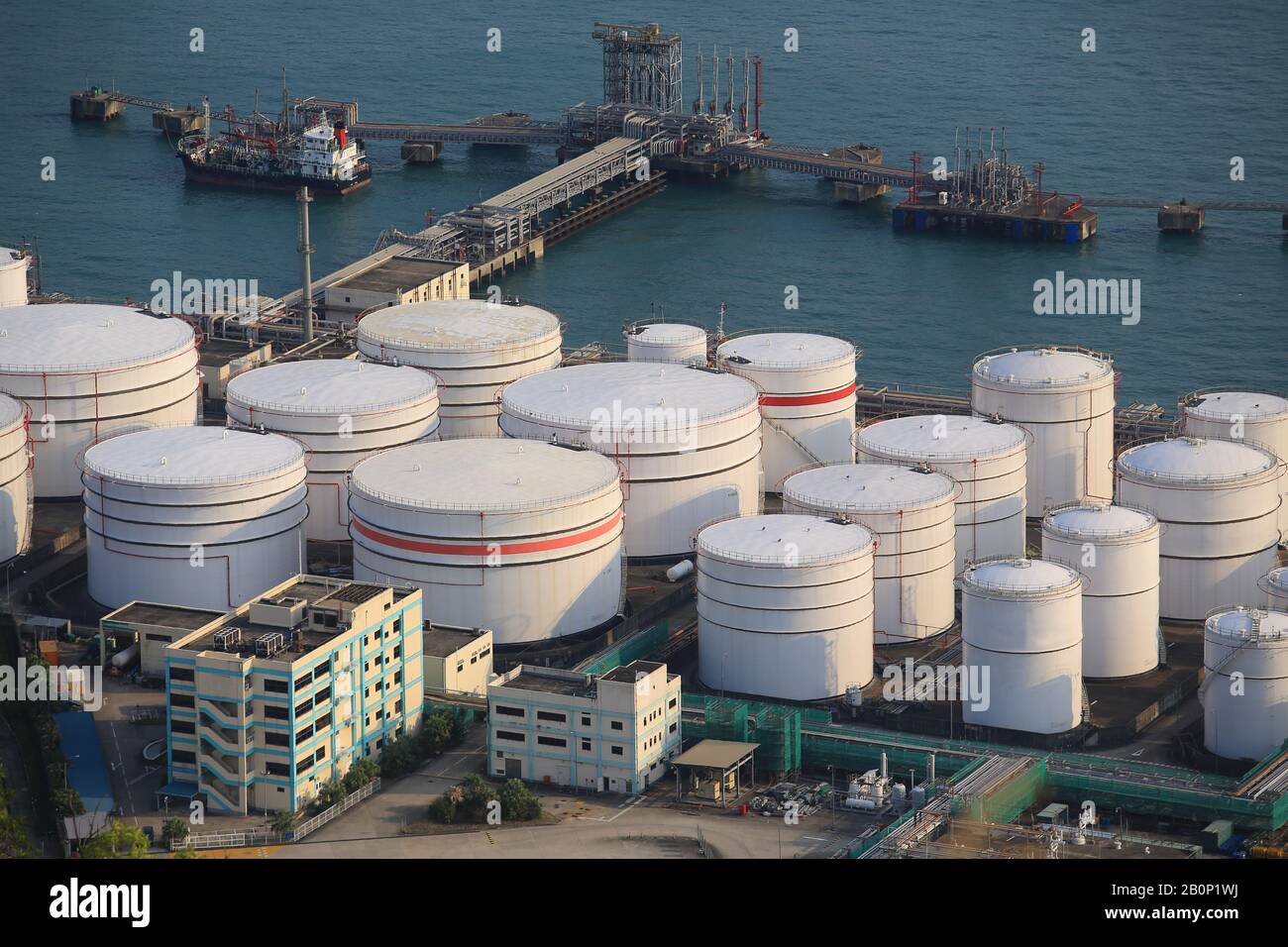 réservoirs de pétrole à hong kong Banque D'Images