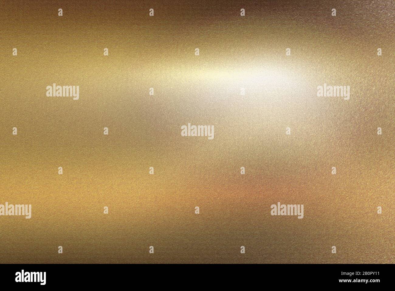 Lumière qui brille sur le mur métallique en feuille d'or avec espace de copie, fond de texture abstrait Banque D'Images