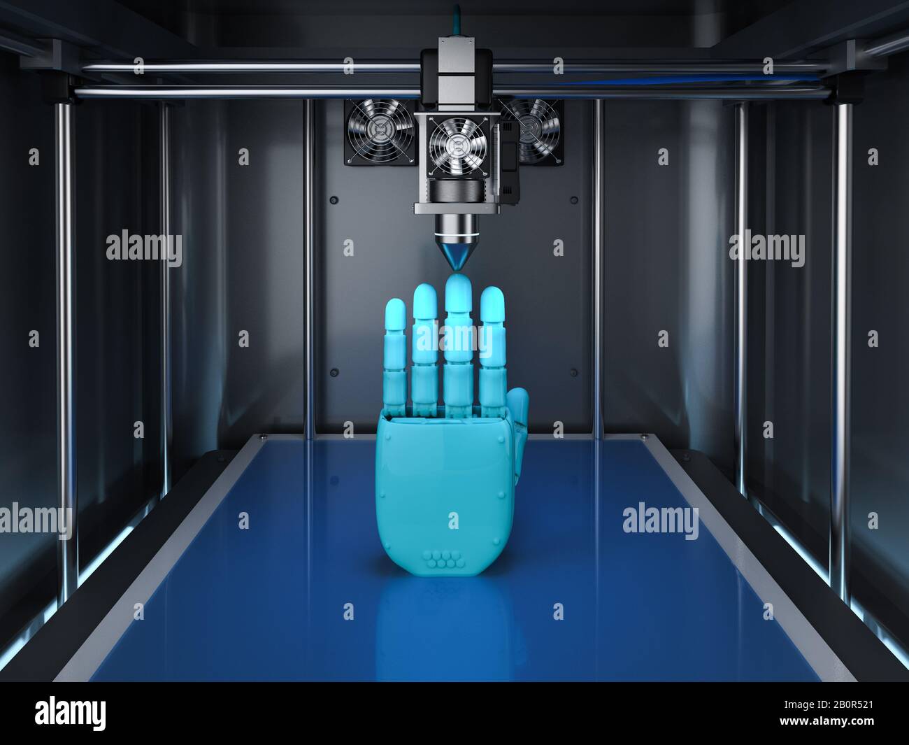 imprimante tridimensionnelle avec main robotisée Banque D'Images