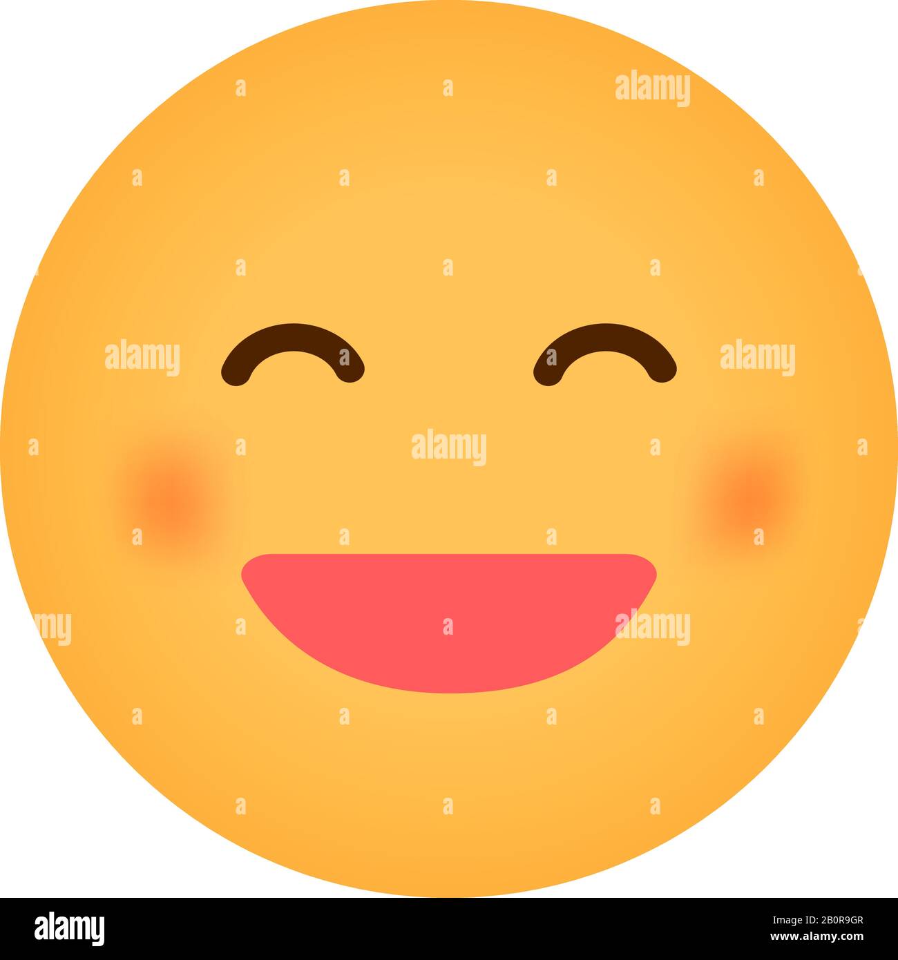 Illustration vectorielle émoticône de visage de dessin animé / sourire Illustration de Vecteur