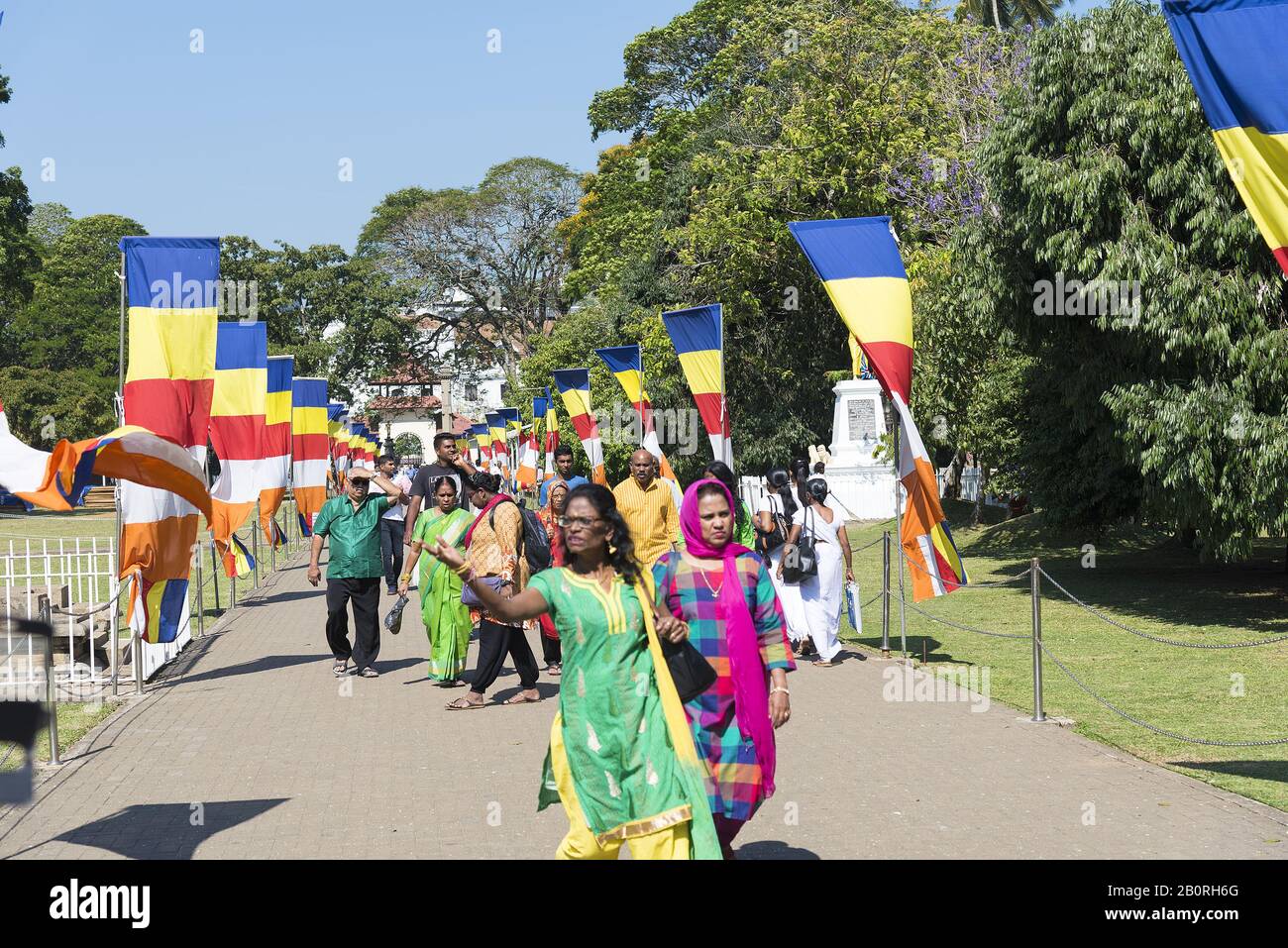 Kandy, Sri Lanka: 03/19/2019: Sanctuaire bouddhiste Sri Dalada Maligawa abritant une relique de Budda. Banque D'Images