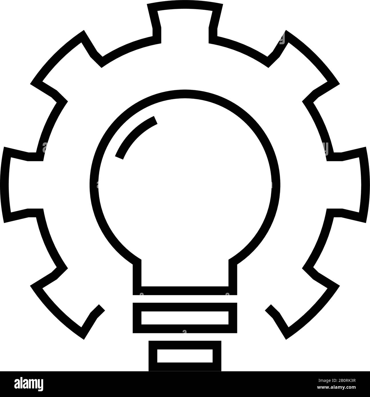 Icône de ligne d'idée, signe de concept, illustration vectorielle de contour, symbole linéaire. Illustration de Vecteur