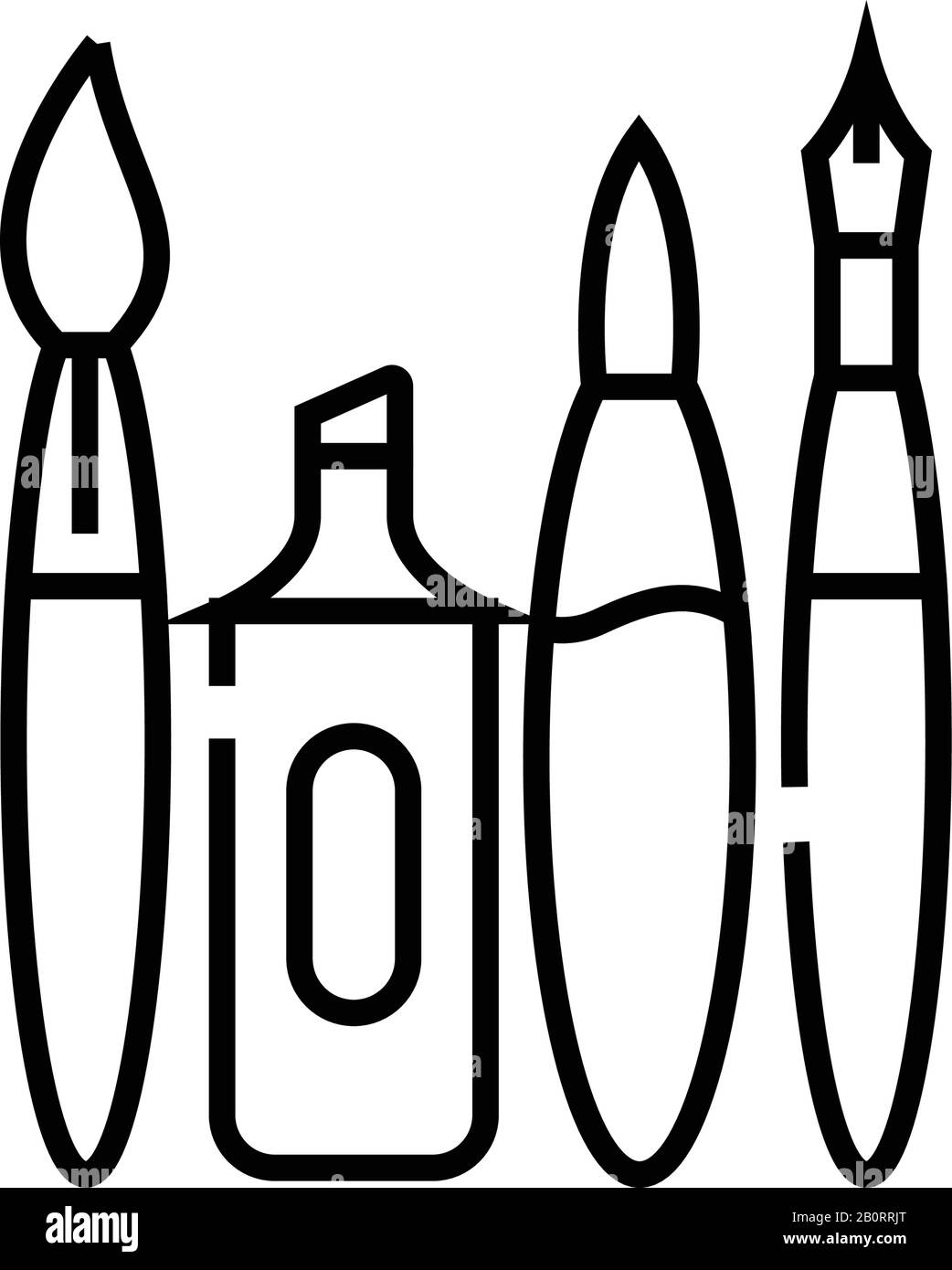 L'artiste fournit une icône de ligne, un signe de concept, une illustration vectorielle de contour, un symbole linéaire. Illustration de Vecteur