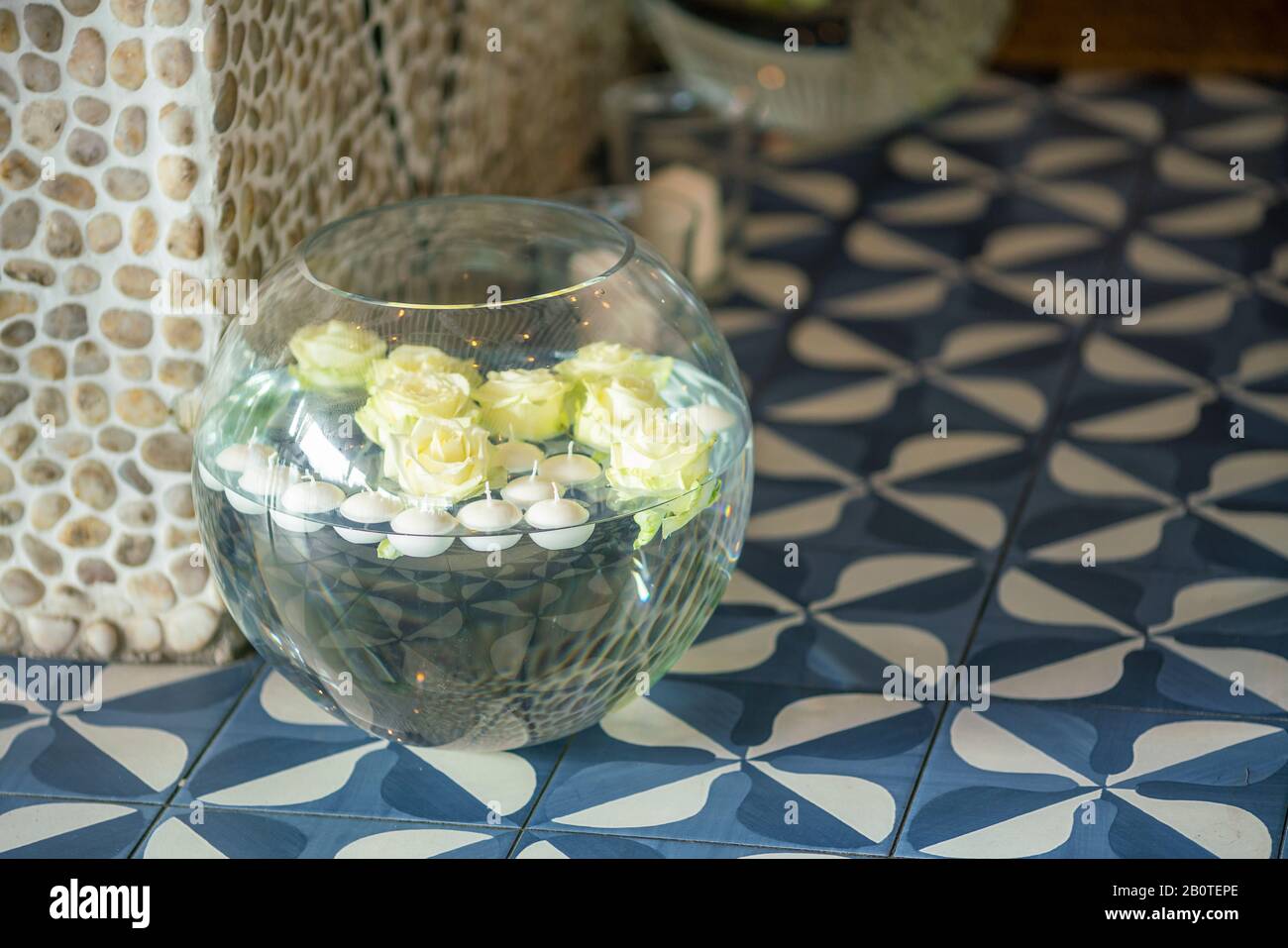 Détails de décoration du mariage à Barcelone Banque D'Images