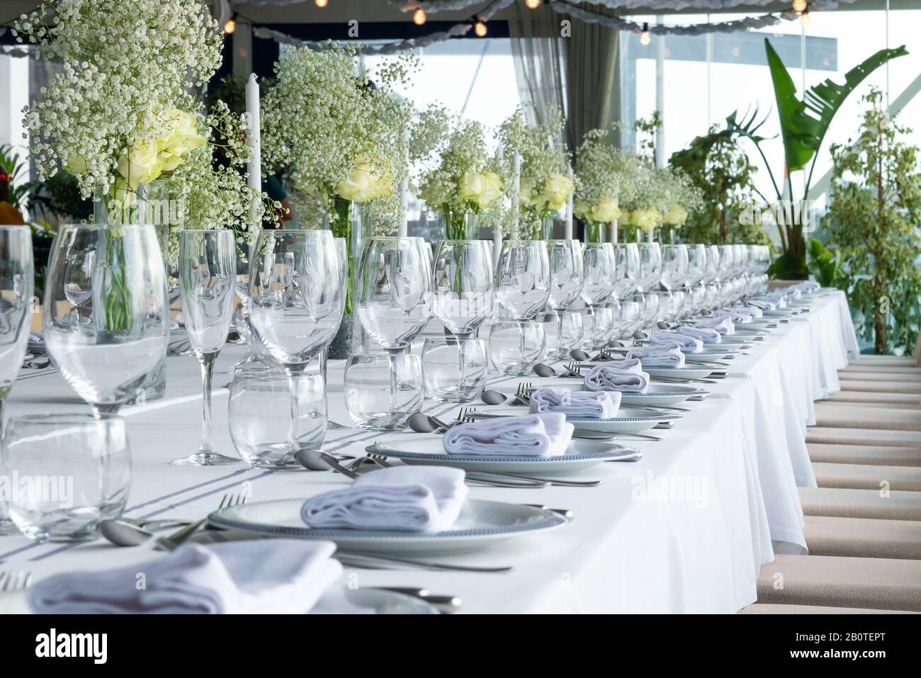 Détails de décoration du mariage à Barcelone Banque D'Images