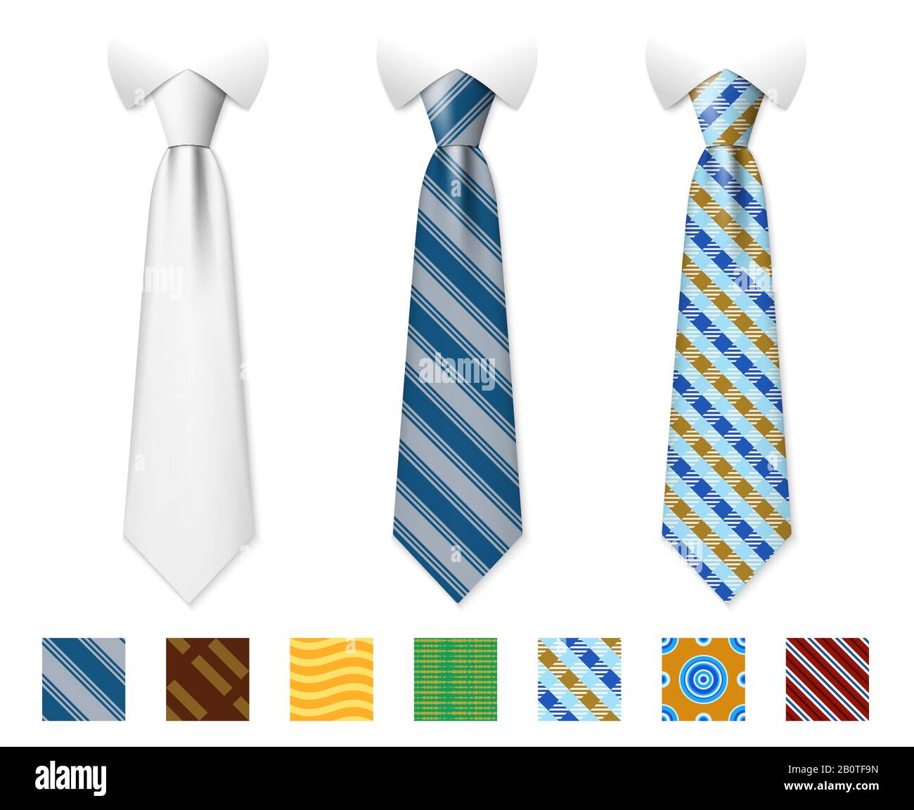 Modèles vectoriels de cravates personnalisables avec ensemble de textures  sans couture. Cravate homme de l'ensemble, illustration de cravate avec  motif de mode Image Vectorielle Stock - Alamy