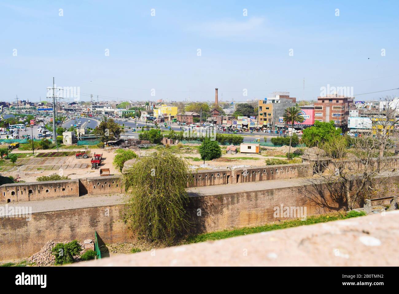 Vue imprenable sur la ville depuis un fort Banque D'Images