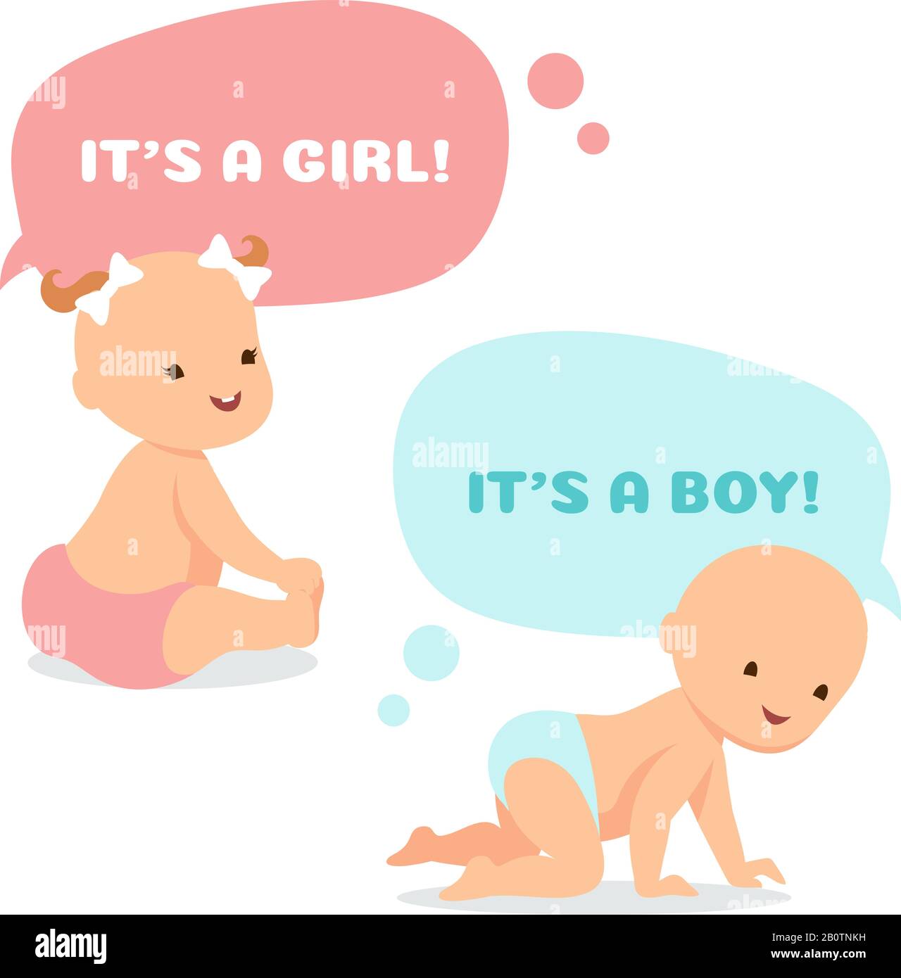 Bebe De Dessin Anime Avec Des Bulles De Pensee Illustration Vectorielle Mignonne Pour Les Nouveau Nes Et Les Garcons Bebe Et Nouveau Ne Garcon Et Fille Image Vectorielle Stock Alamy