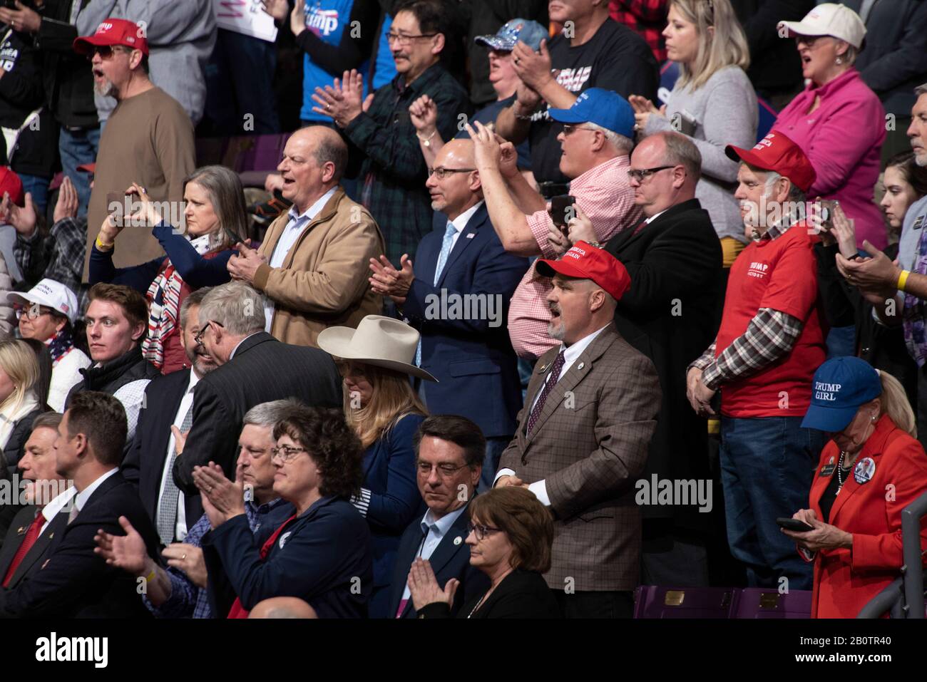 Colorado Springs, États-Unis. 20 février 2020. Les Partisans De Trump Maintiennent Le Grand Rallye Américain Au Broadmoor World Arena De Colorado Springs, Colorado. Crédit: L'Accès Photo/Alay Live News Banque D'Images