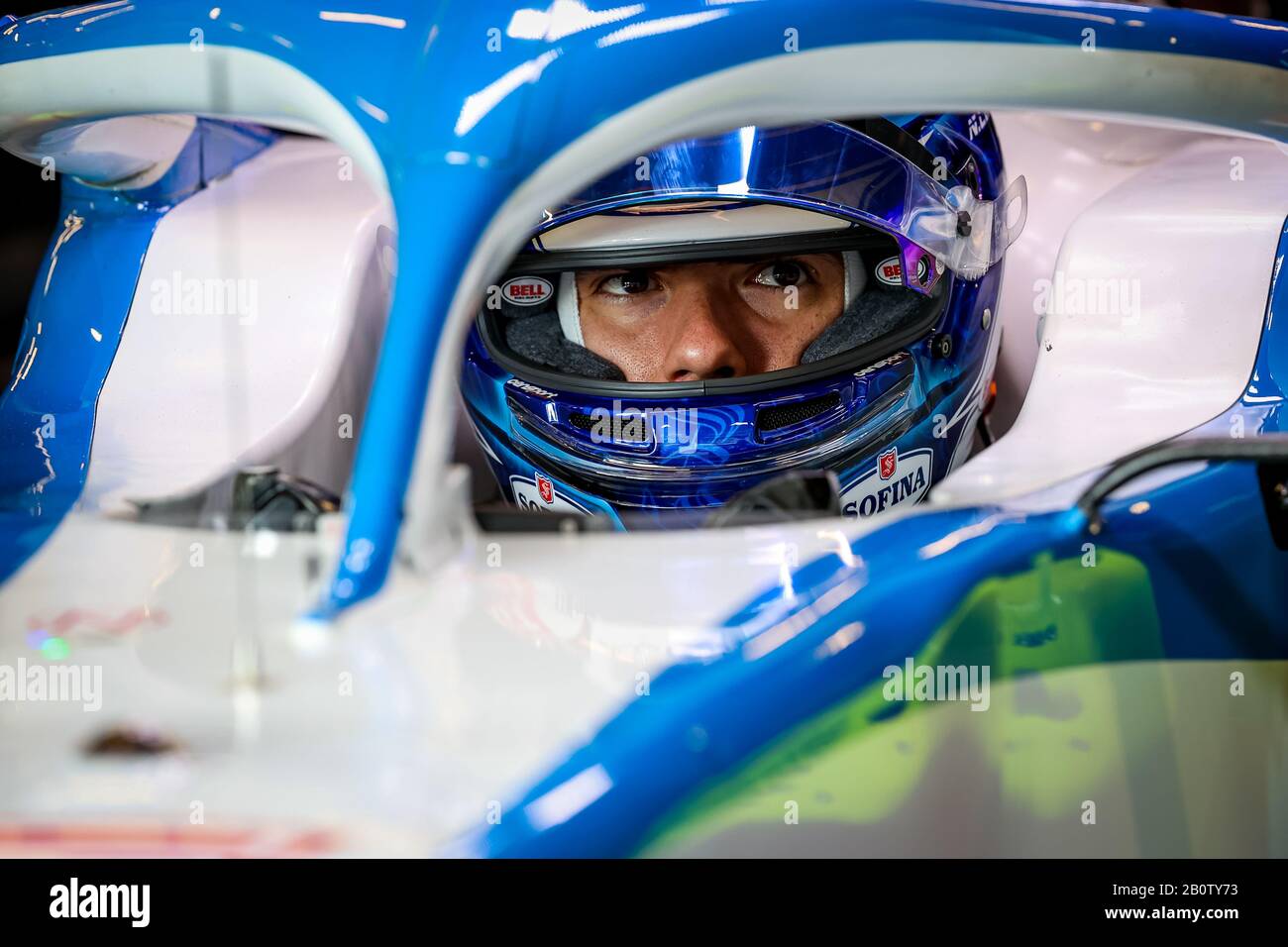 Nicholas Latifi de Rokit Williams Racing Team vu sur sa voiture au cours du troisième jour de F1 Test Days dans le circuit de Montmelo. Banque D'Images