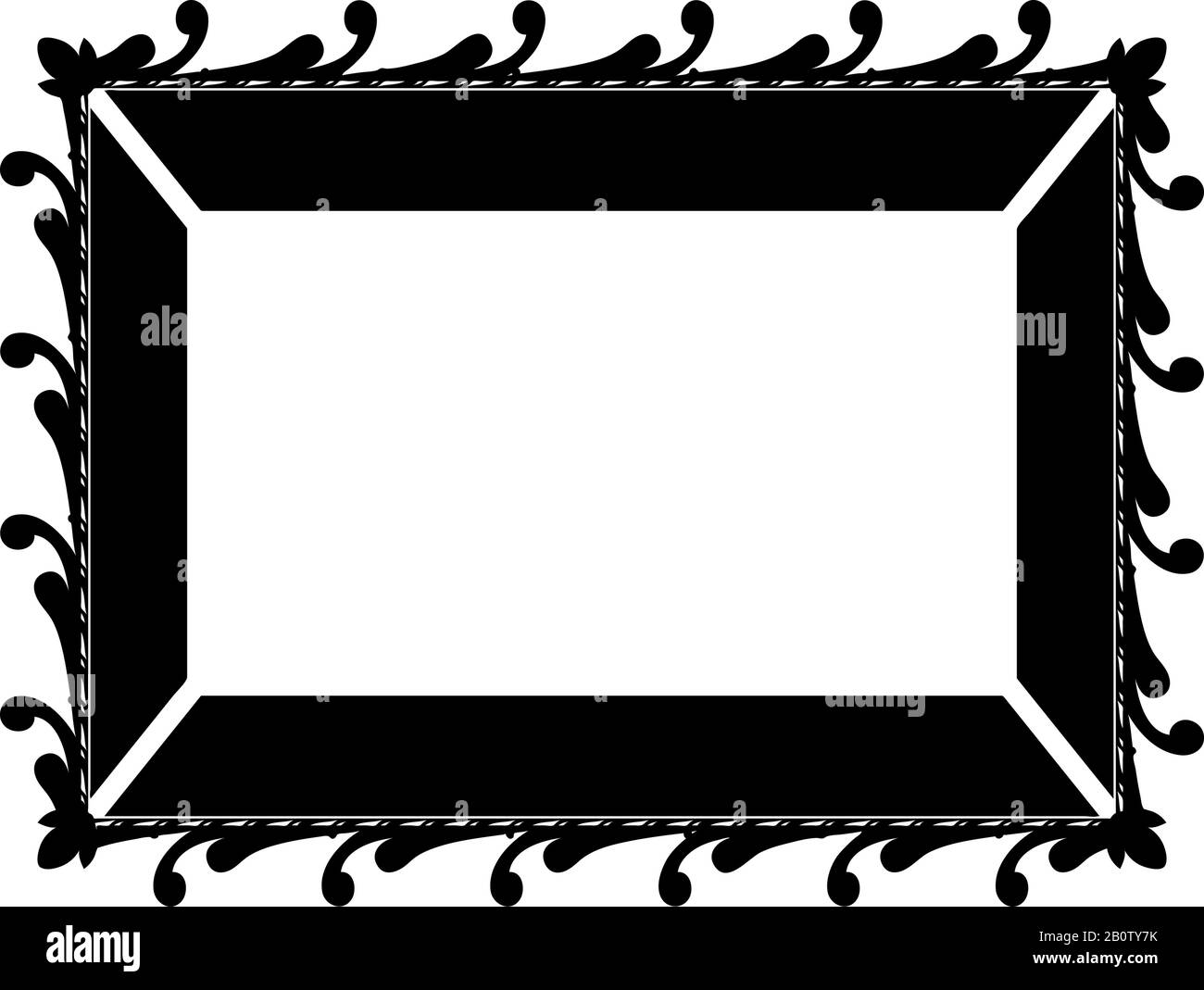 Image cadre icône noir illustration vectorielle style plat image simple Illustration de Vecteur