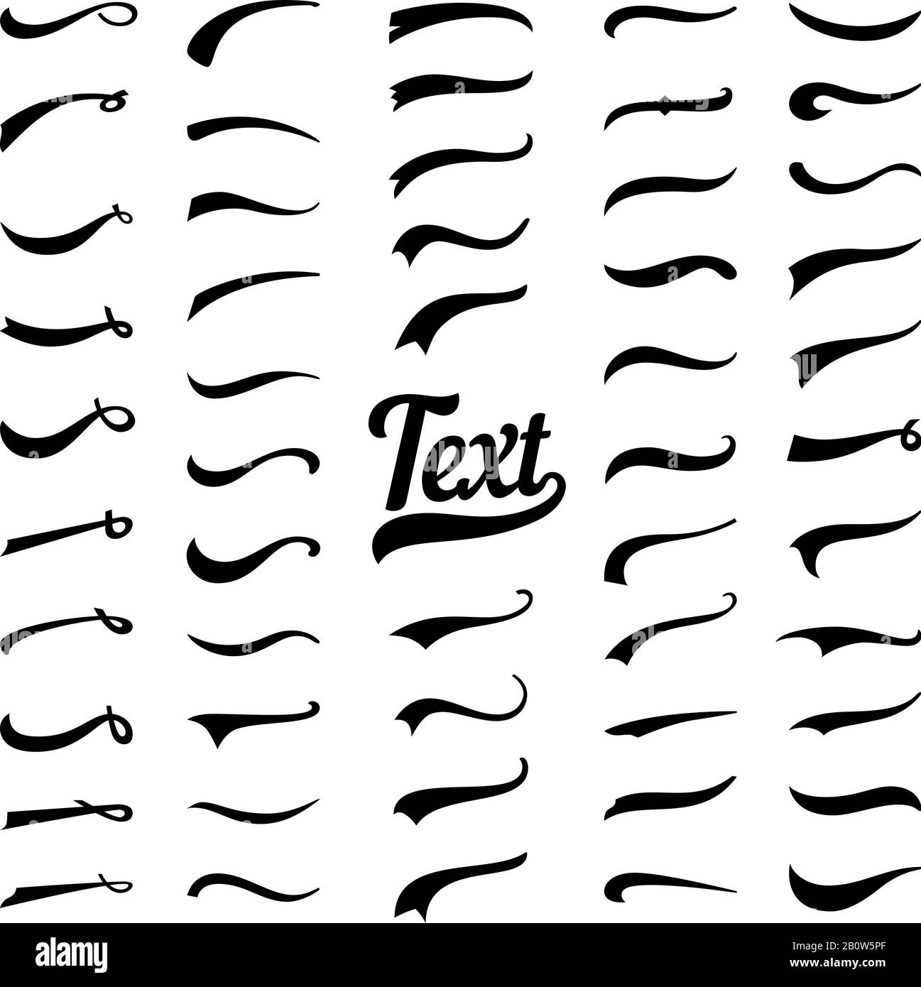 Typography queues forme pour le football ou l'athlétisme équipe de baseball sport signe. Texte des lettres de queue pour le lettrage ou le logo design vectoriel ensemble Illustration de Vecteur
