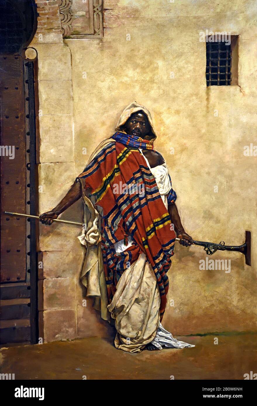 Arab Sentinel (1893) du peintre espagnol Vicenç Miquel Pous (1875-1929) peintre catalan. Banque D'Images
