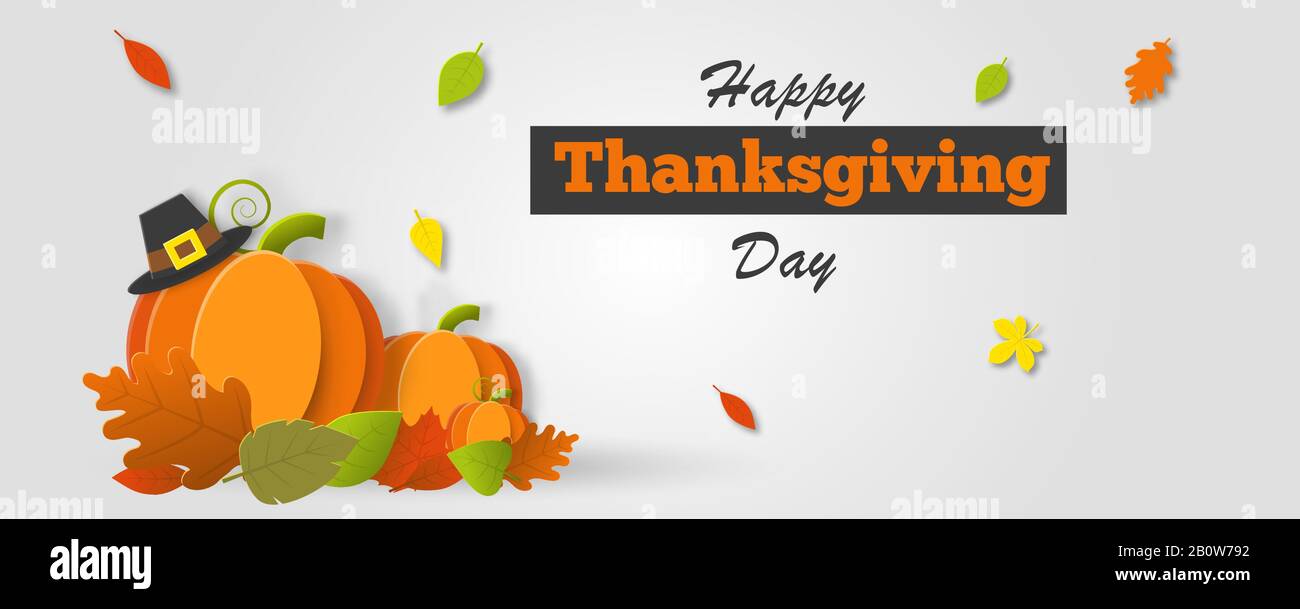 Bannière de vacances de Thanksgiving Illustration de Vecteur