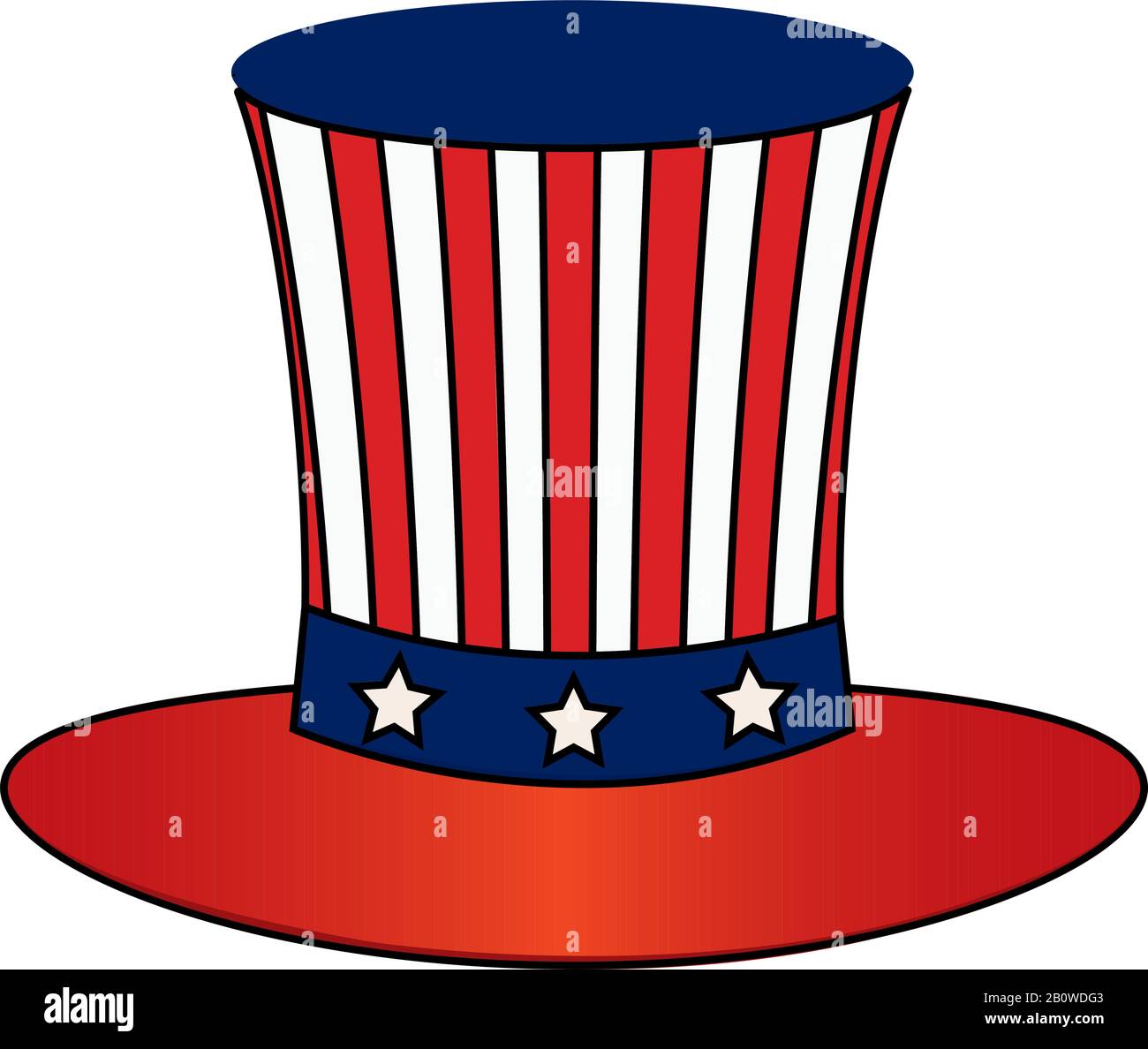Icône de chapeau américain traditionnel Illustration de Vecteur