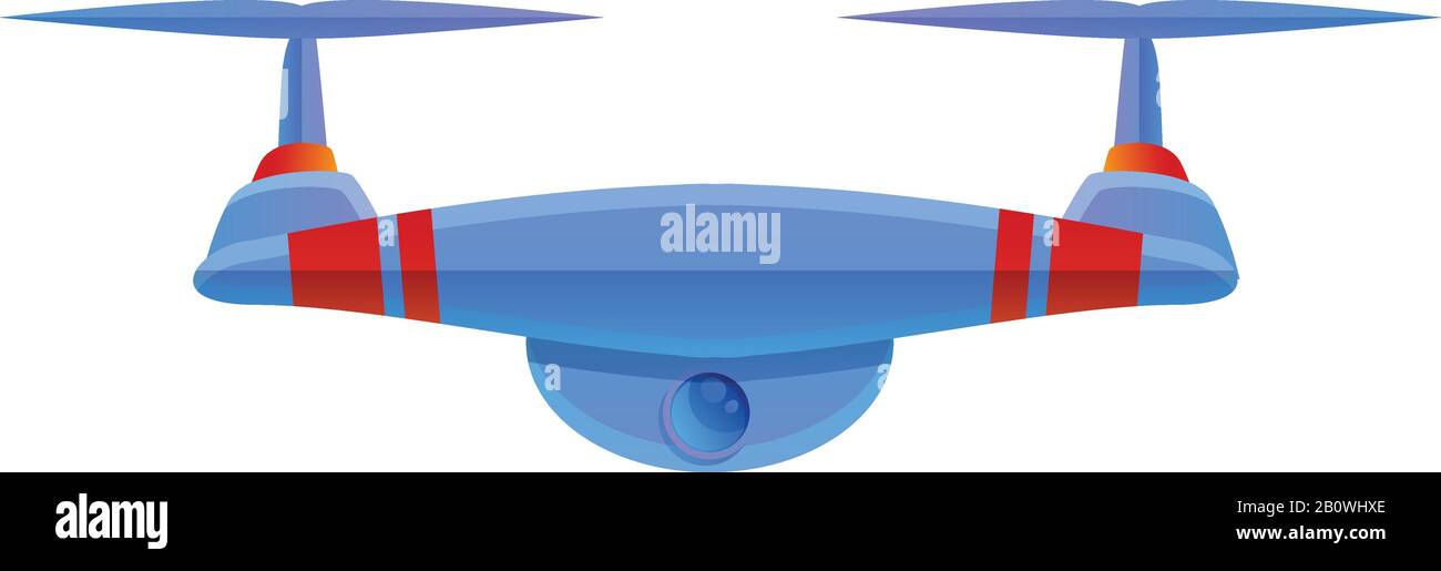 Icône moderne de drone de police. Dessin animé de la police moderne drone icône de vecteur pour la conception de Web isolé sur fond blanc Illustration de Vecteur