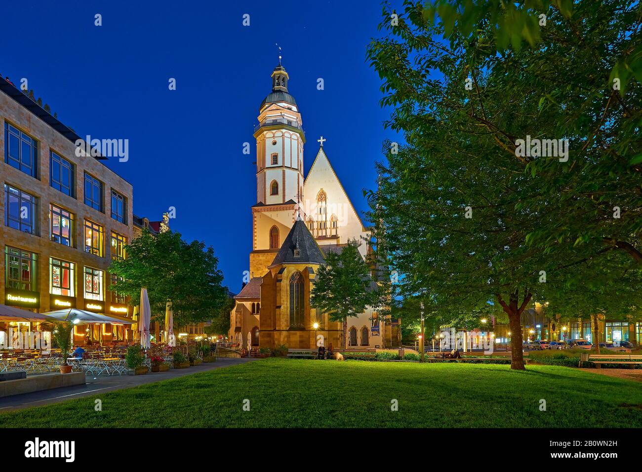 Église Saint-Thomas De Leipzig, Saxe, Allemagne, Europe Banque D'Images