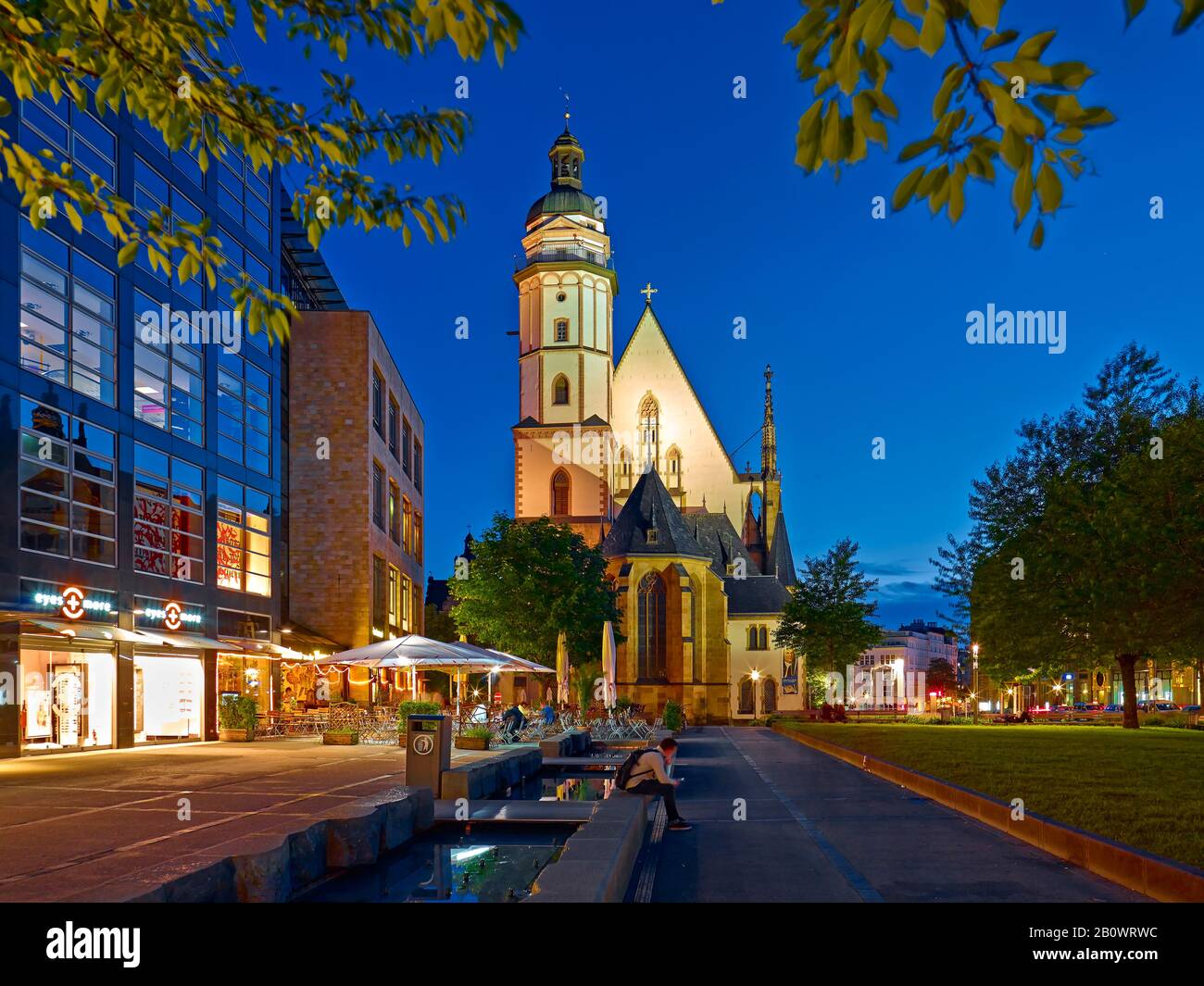 Église Saint-Thomas De Leipzig, Saxe, Allemagne, Europe Banque D'Images