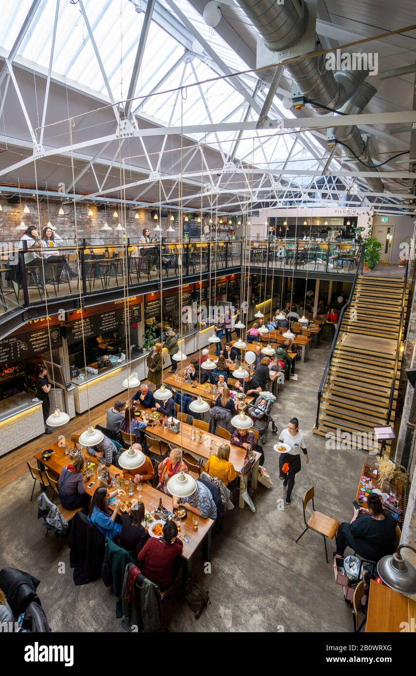 Marché de l'alimentation et Des Boissons de Duke Street à Liverpool, Royaume-Uni Banque D'Images