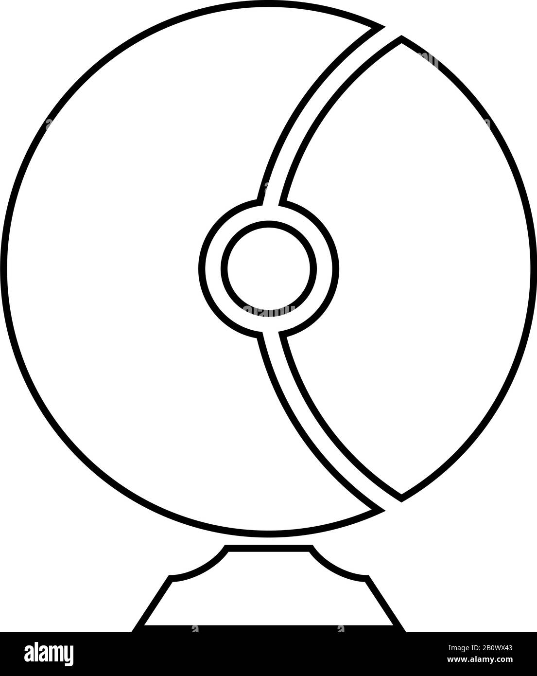 Casque astronaute pour l'espace cosmonaute équipement concept icône contour noir vecteur illustration plat style simple image Illustration de Vecteur