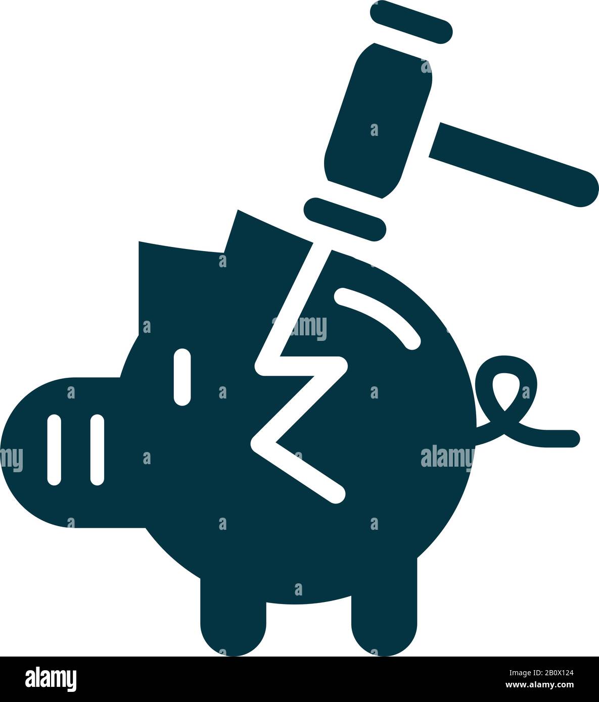 des économies de pigmentation grâce au style de silhouette de marteau Illustration de Vecteur