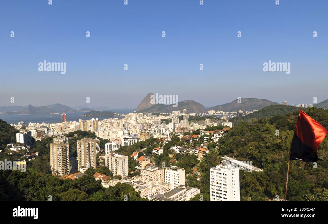 Vue sur Rio de Janeiro avec pain de sucre, Brésil, Amérique du Sud, Banque D'Images