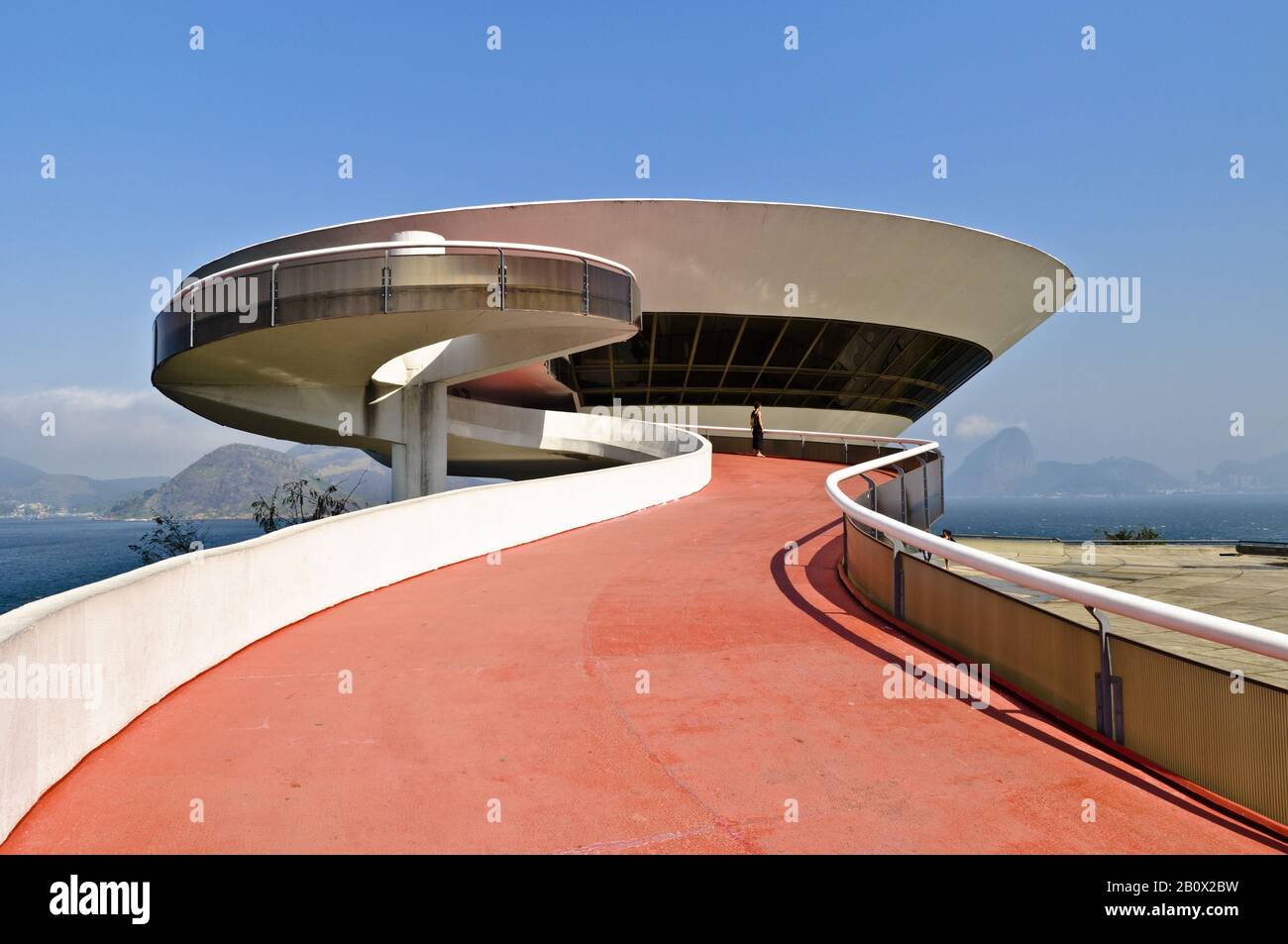 Musée D'Art Moderne, construit par Oscar Niemeyer, Nitreoi, Brésil, Banque D'Images