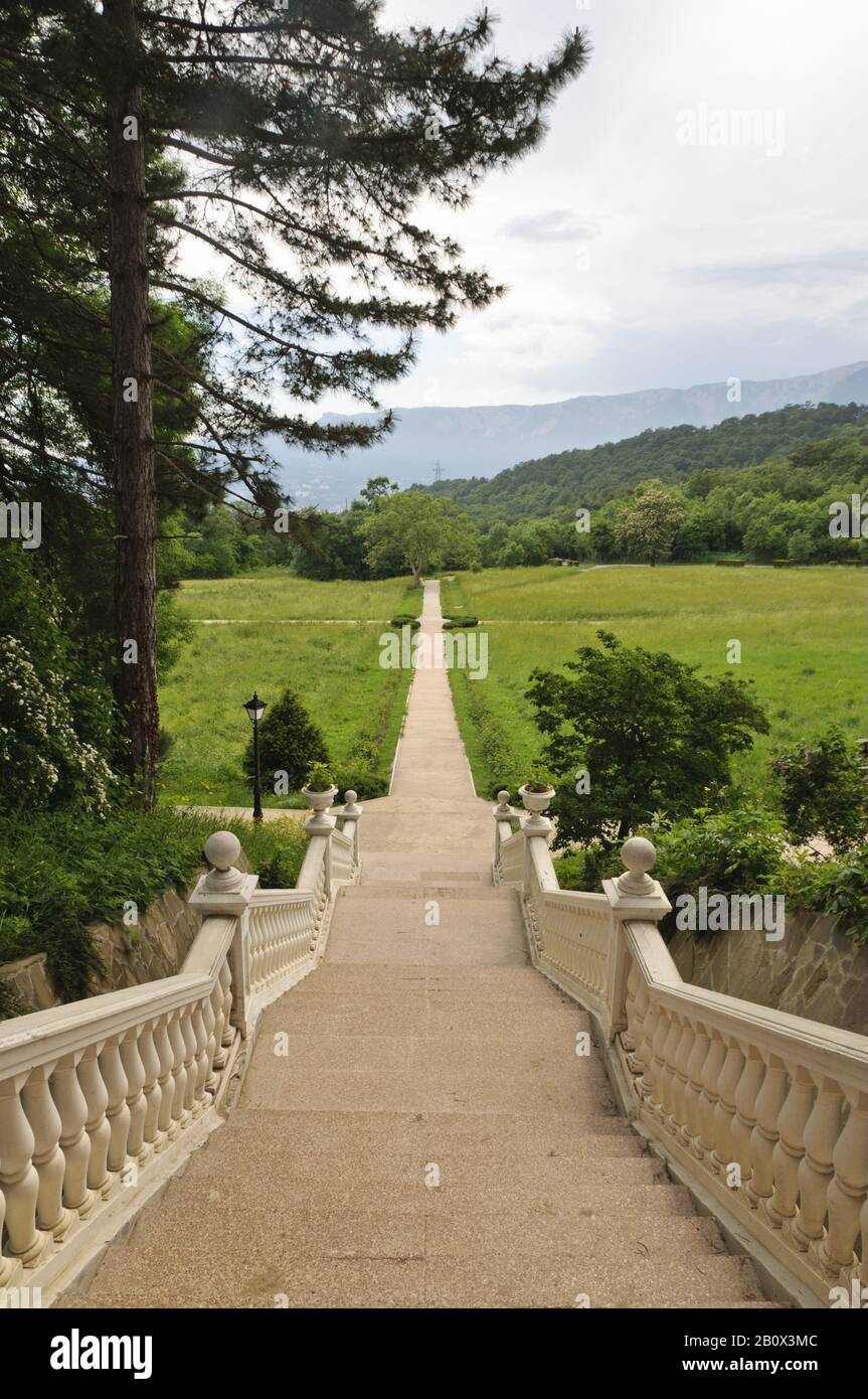 Palais Massandra, Yalta, Crimée, Ukraine, Europe De L'Est, Banque D'Images