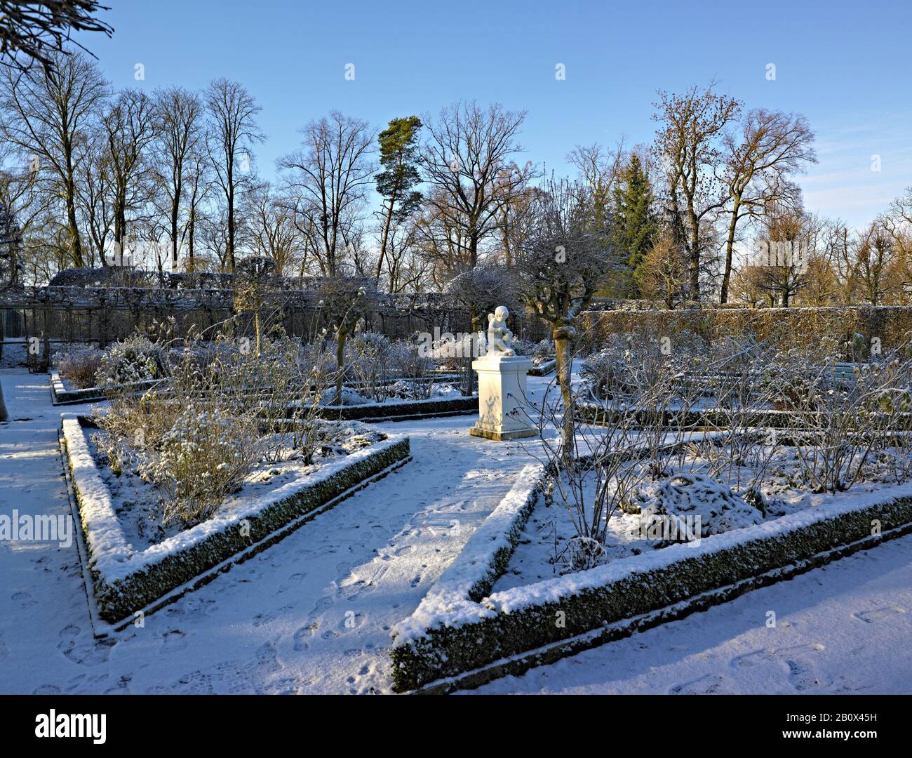 Jardin d'Amor au château du Belvédère près de Weimar, Thuringe, Allemagne, Banque D'Images