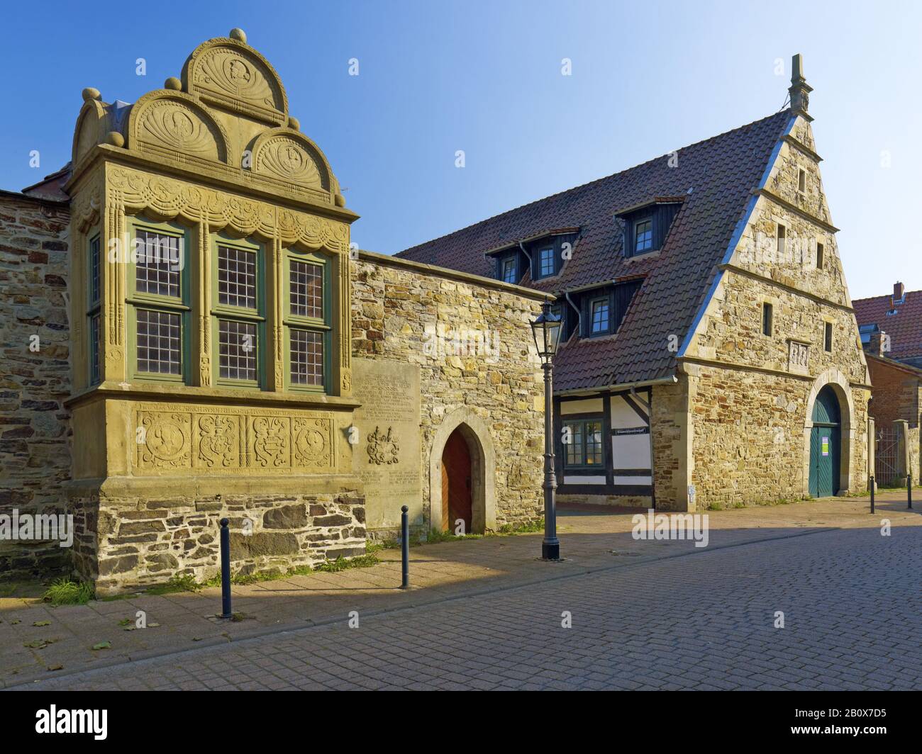Maison D'Archives À Rinteln, Weserbergland, Basse-Saxe, Allemagne, Banque D'Images