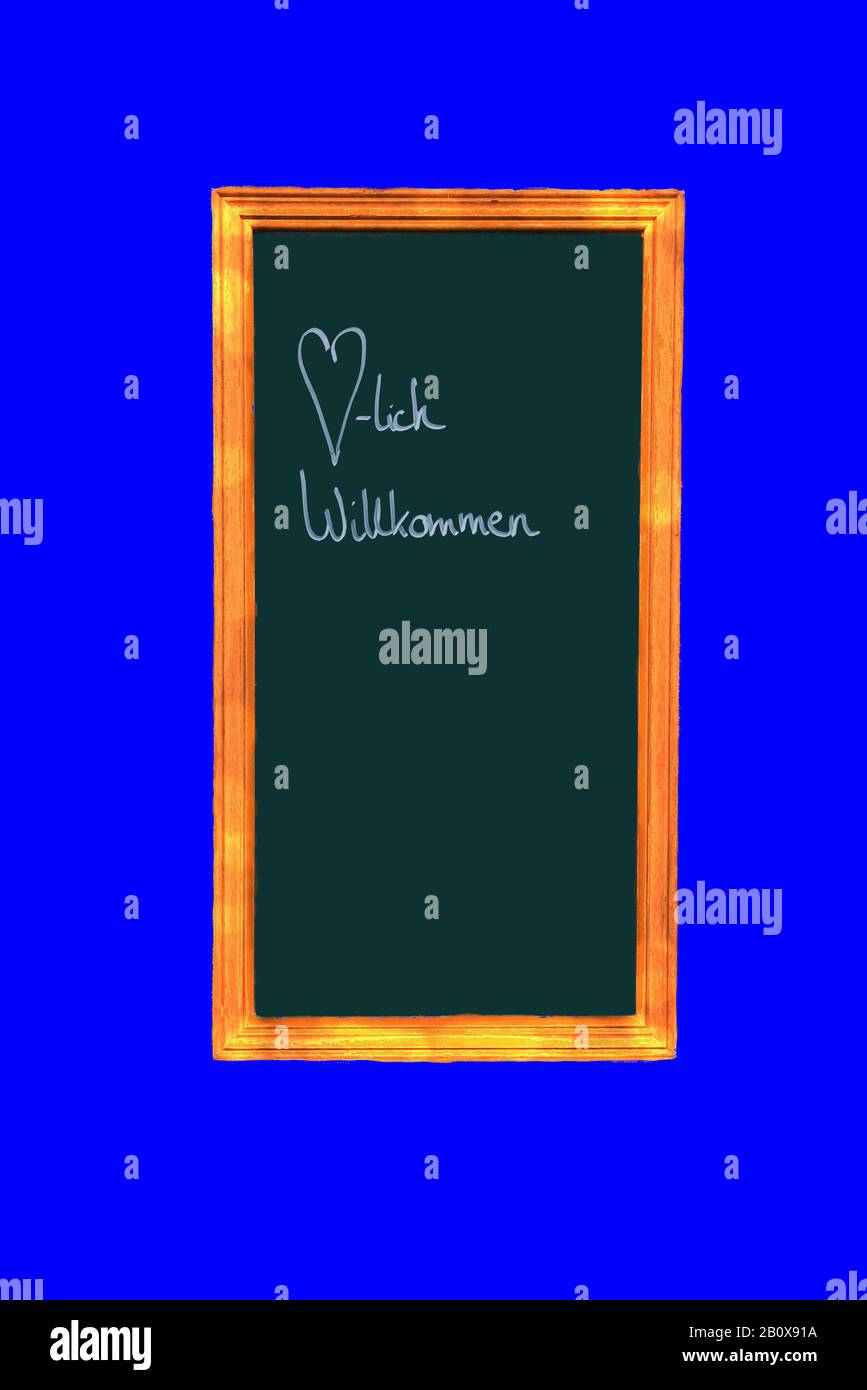 Anzeigetafel herzlich Willkommen Banque D'Images