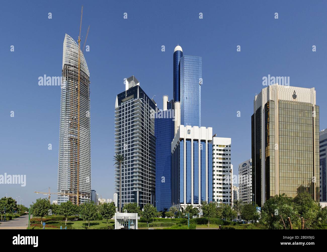 Tour, Immeuble De Bureaux, Al Hosn, Emirat D'Abu Dhabi, Emirats Arabes Unis, Moyen-Orient, Asie, Banque D'Images