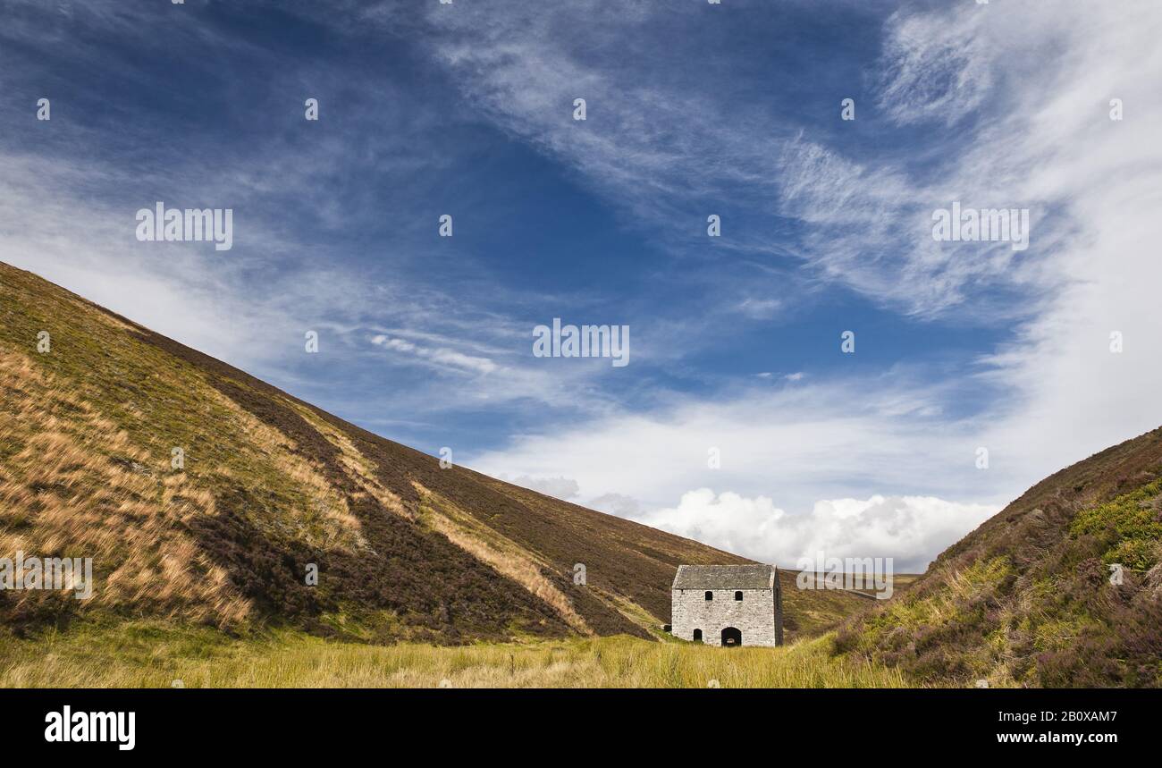 Ancien bâtiment minier, Lecht Mine, Glenlivet Estate, Scottish Highlands, Écosse, Royaume-Uni, Banque D'Images