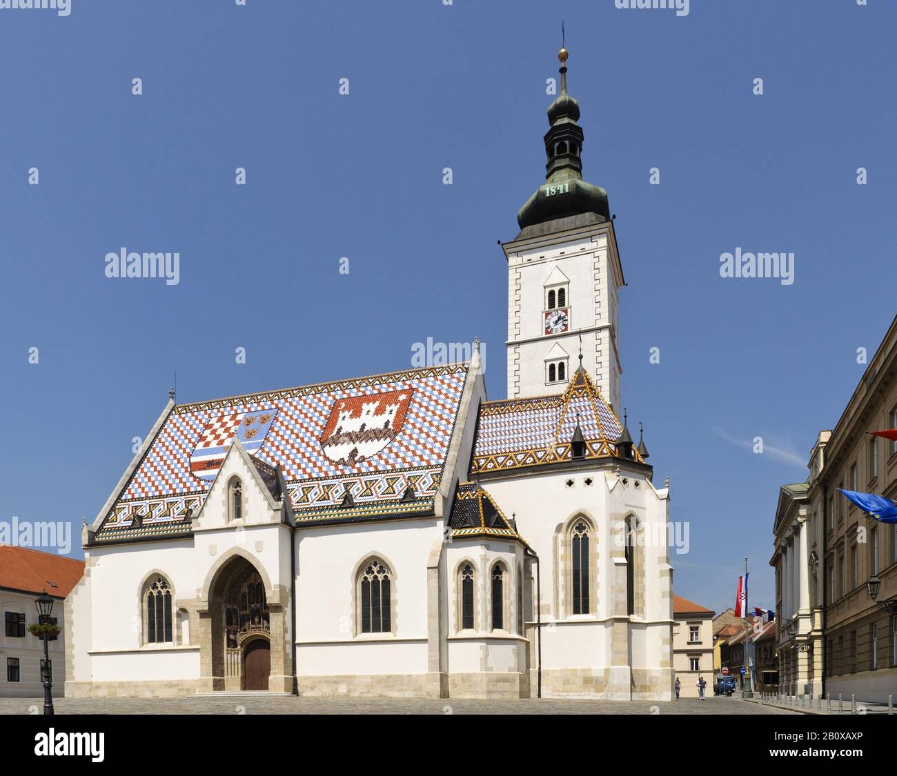 Église Saint-Marc, Zagreb, Croatie, Balkans, Europe Du Sud-Est, Banque D'Images